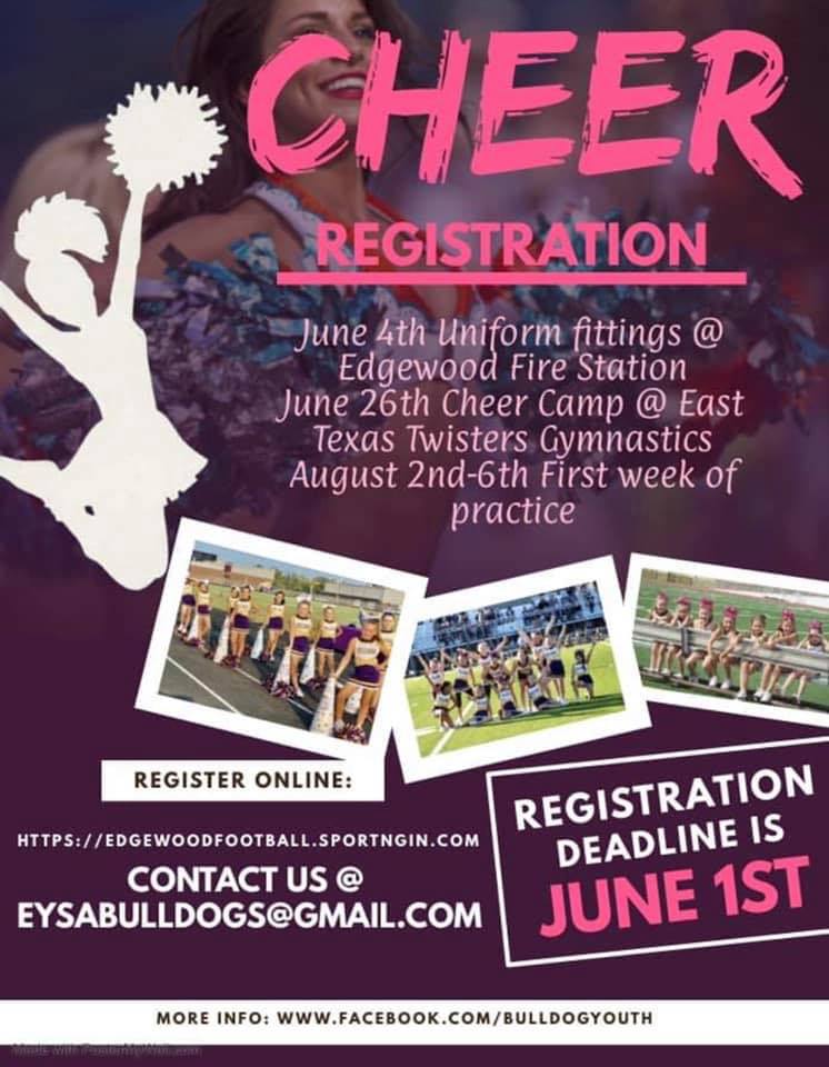 EYSA Cheerleader Materials | Edgewood TX