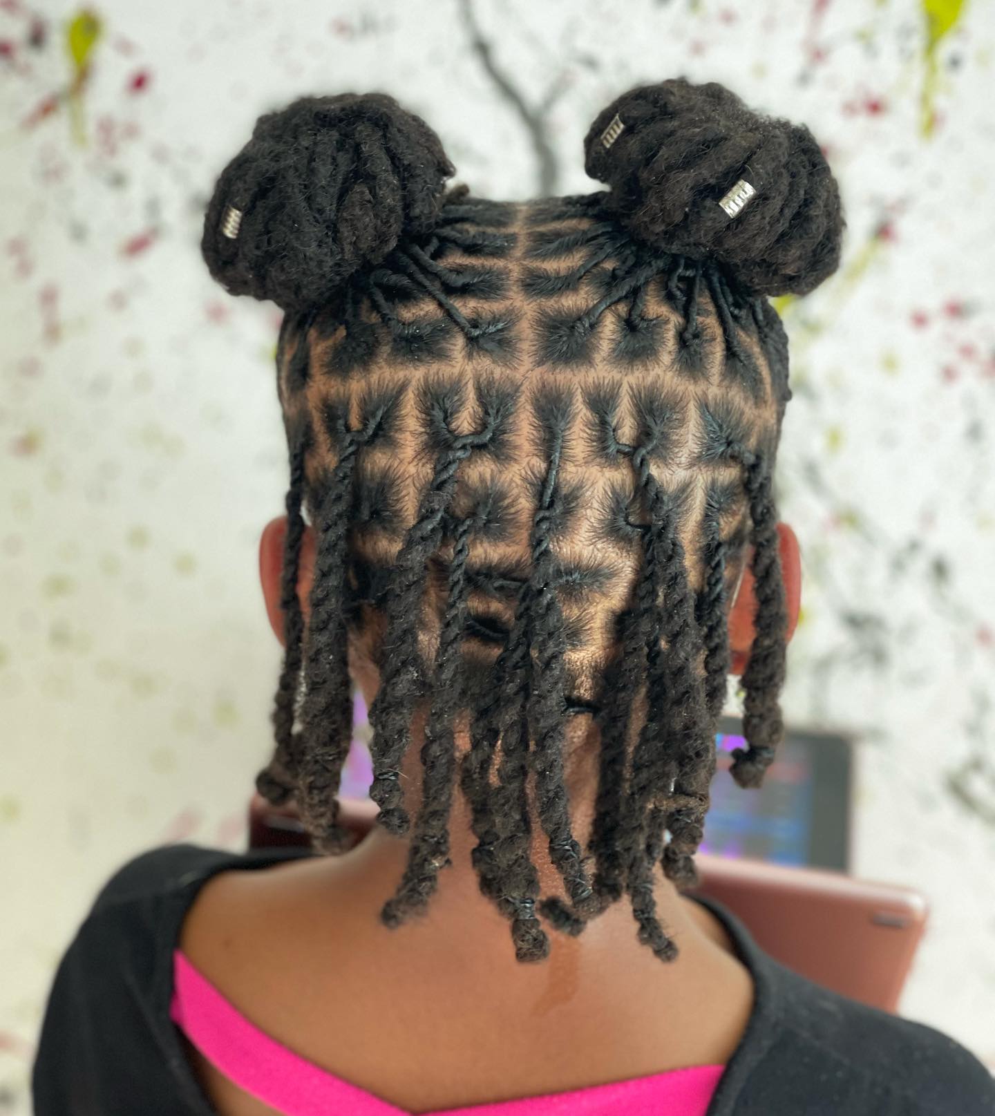 A hand full of Instant locs and a... - Hairitage Salon Studio