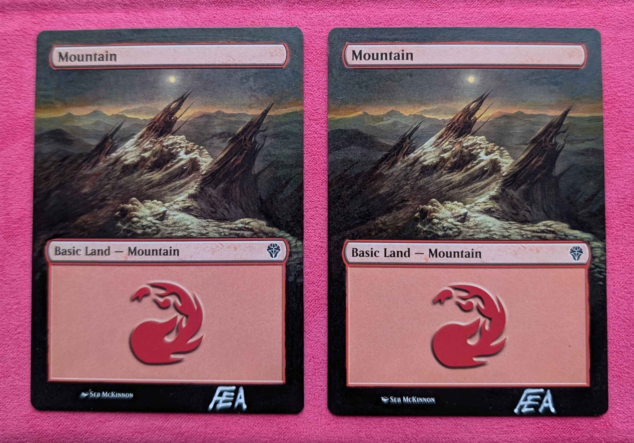 Altered MTG stasis card with Seb McKinnon artwork and painted