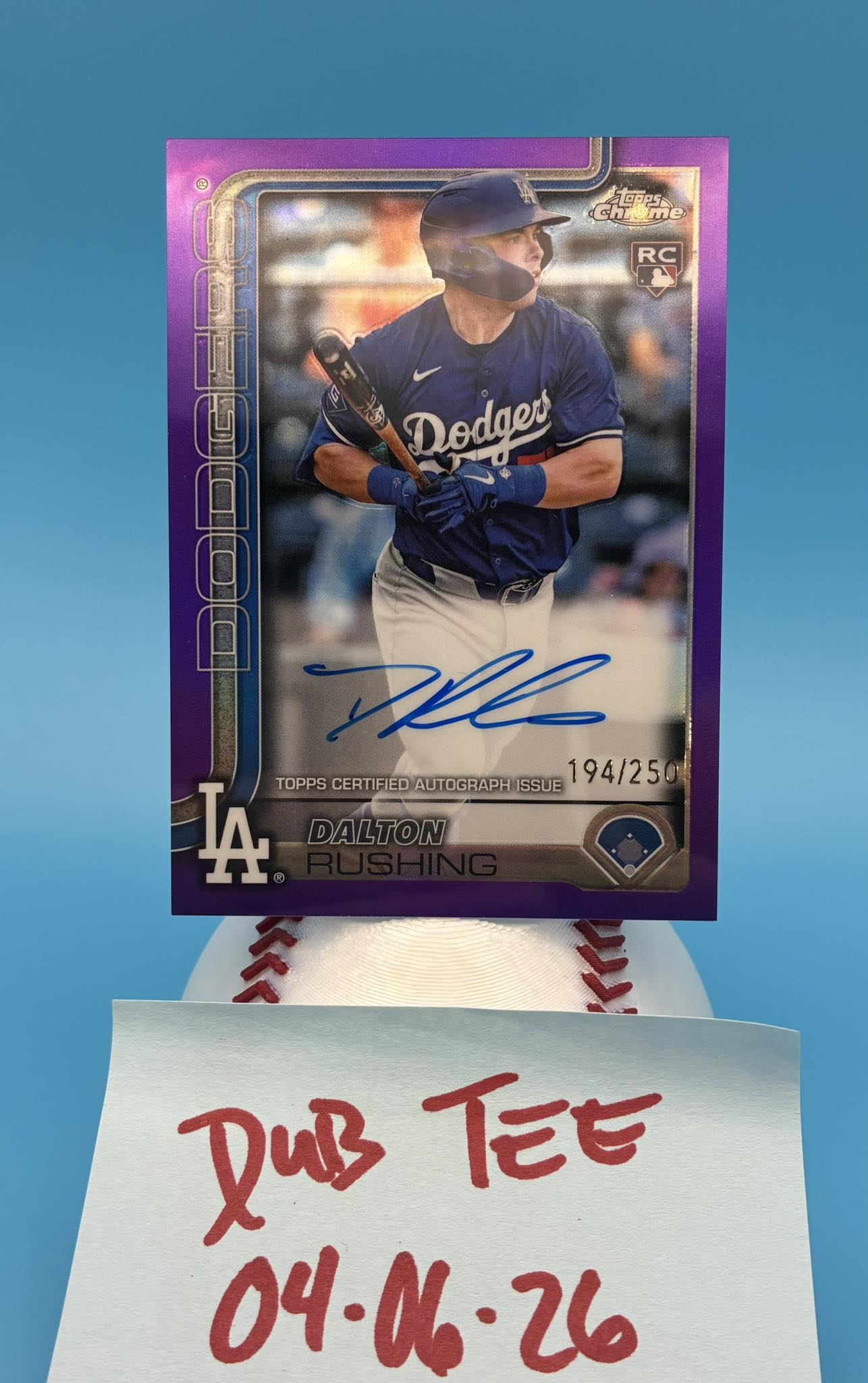 Dalton Rushing Topps Chrome RC Auto /250
