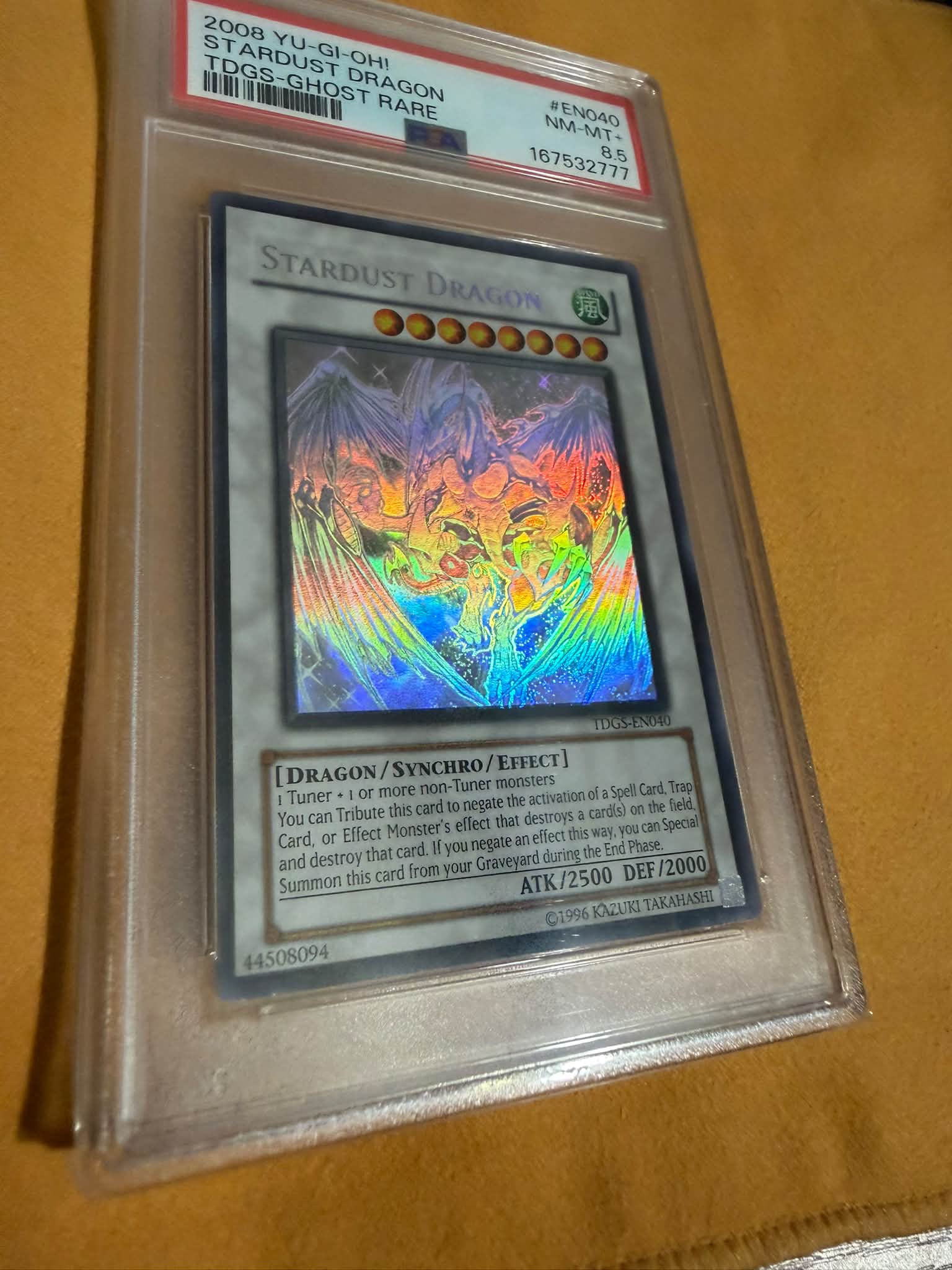 Stardust Dragon TDGS-EN040 Unlimited for sale, freshly PSA graded