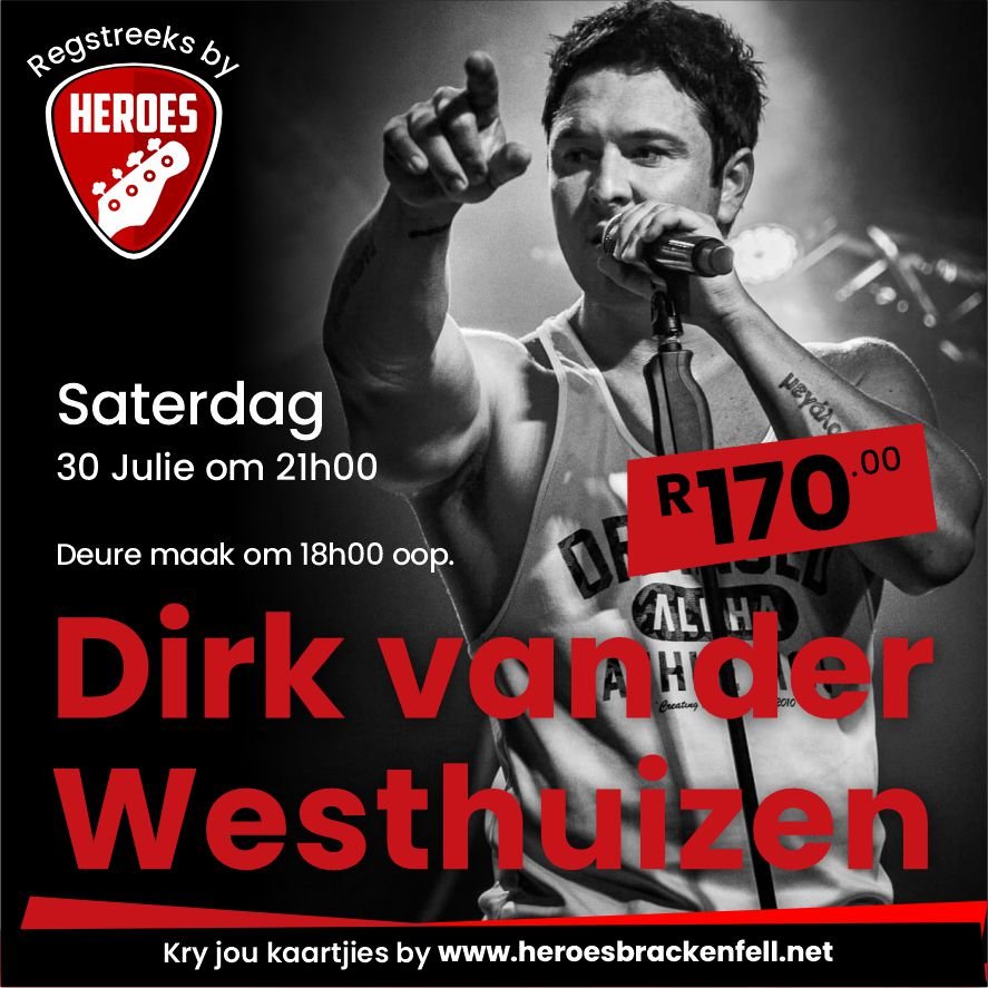Heroes Live - Dis weer tyd vir Dirk van der Westhuizen om... | Facebook