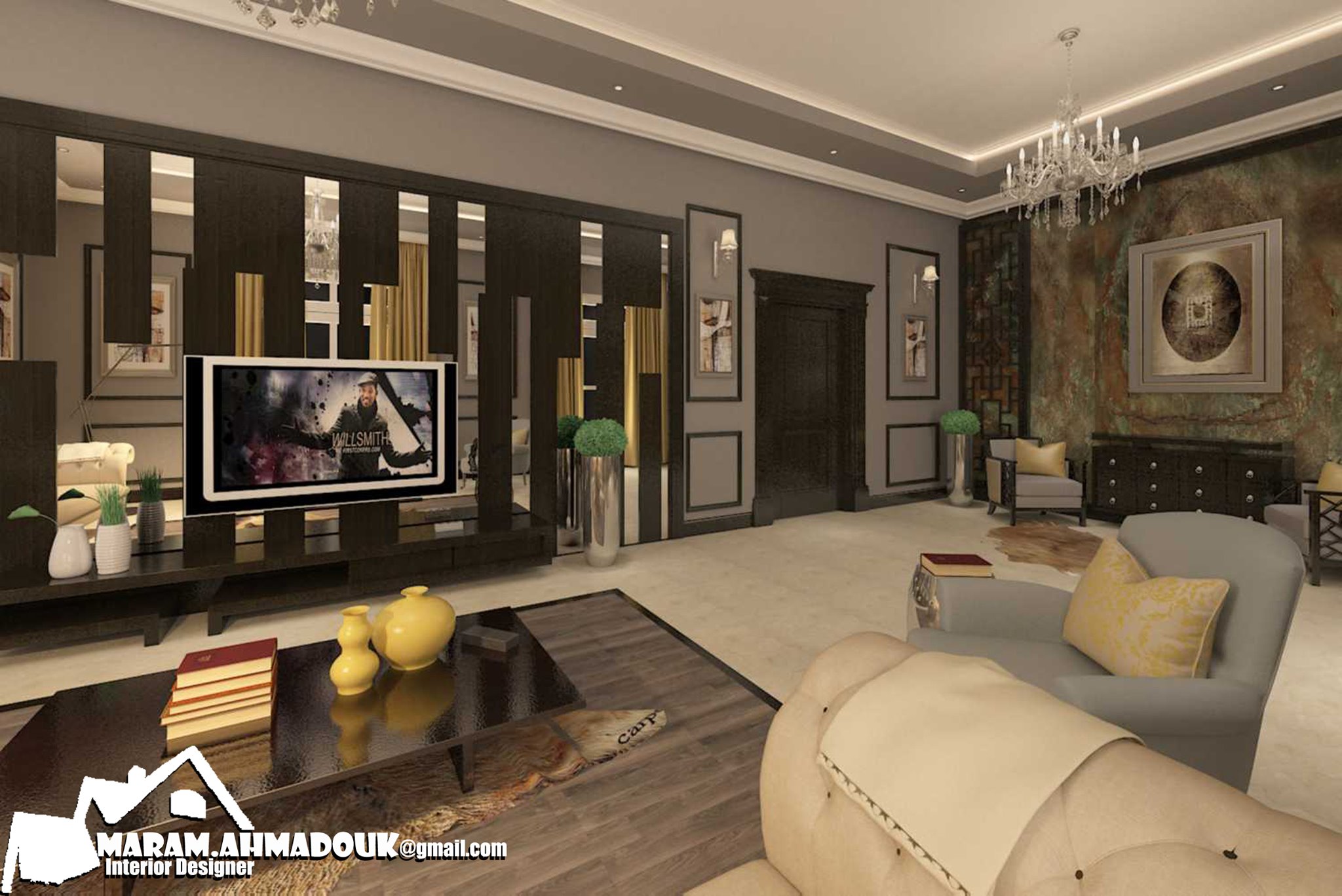 Ideas To Reality - Living Room designed by Maram Ideas To Reality Ideas ...