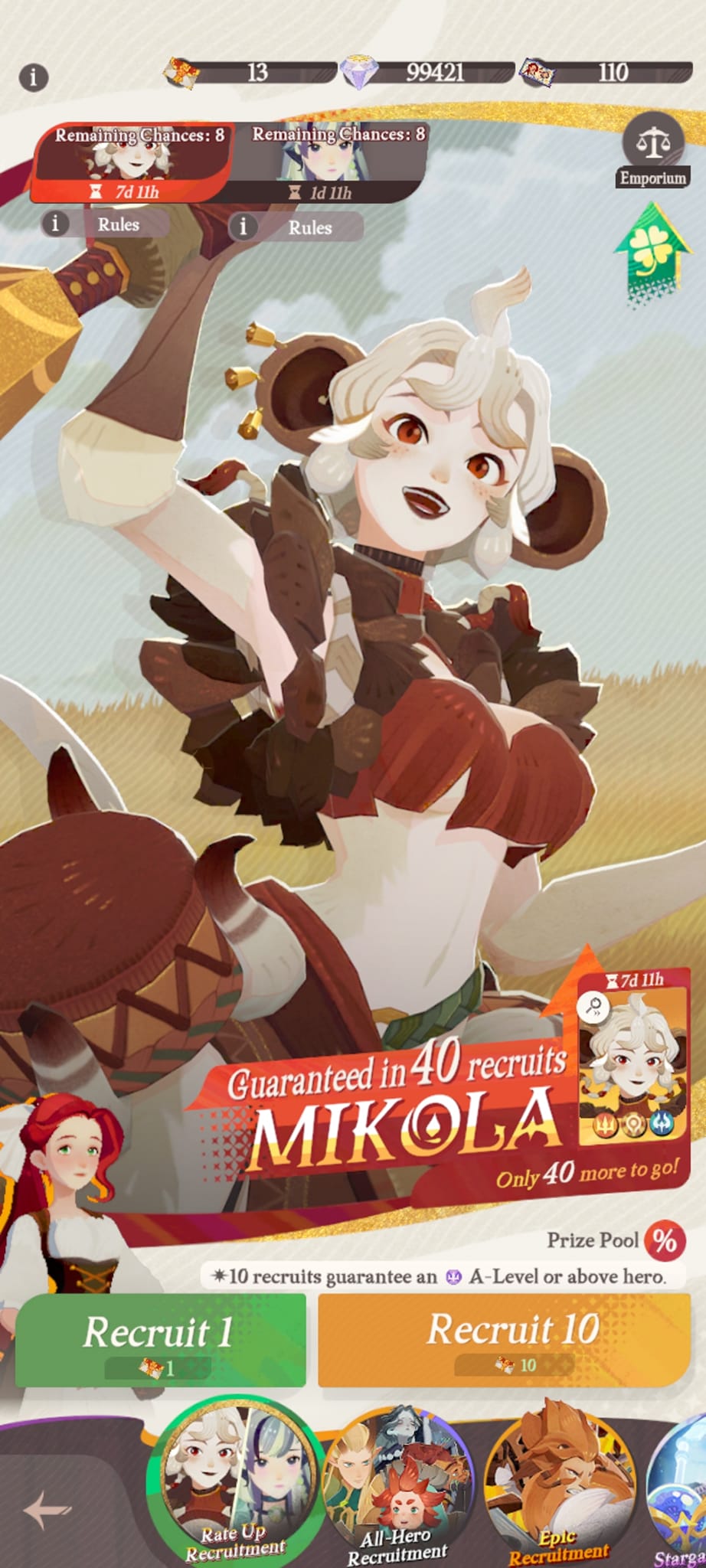ティア　 Should I spend diamonds on Mikola or Lenya?