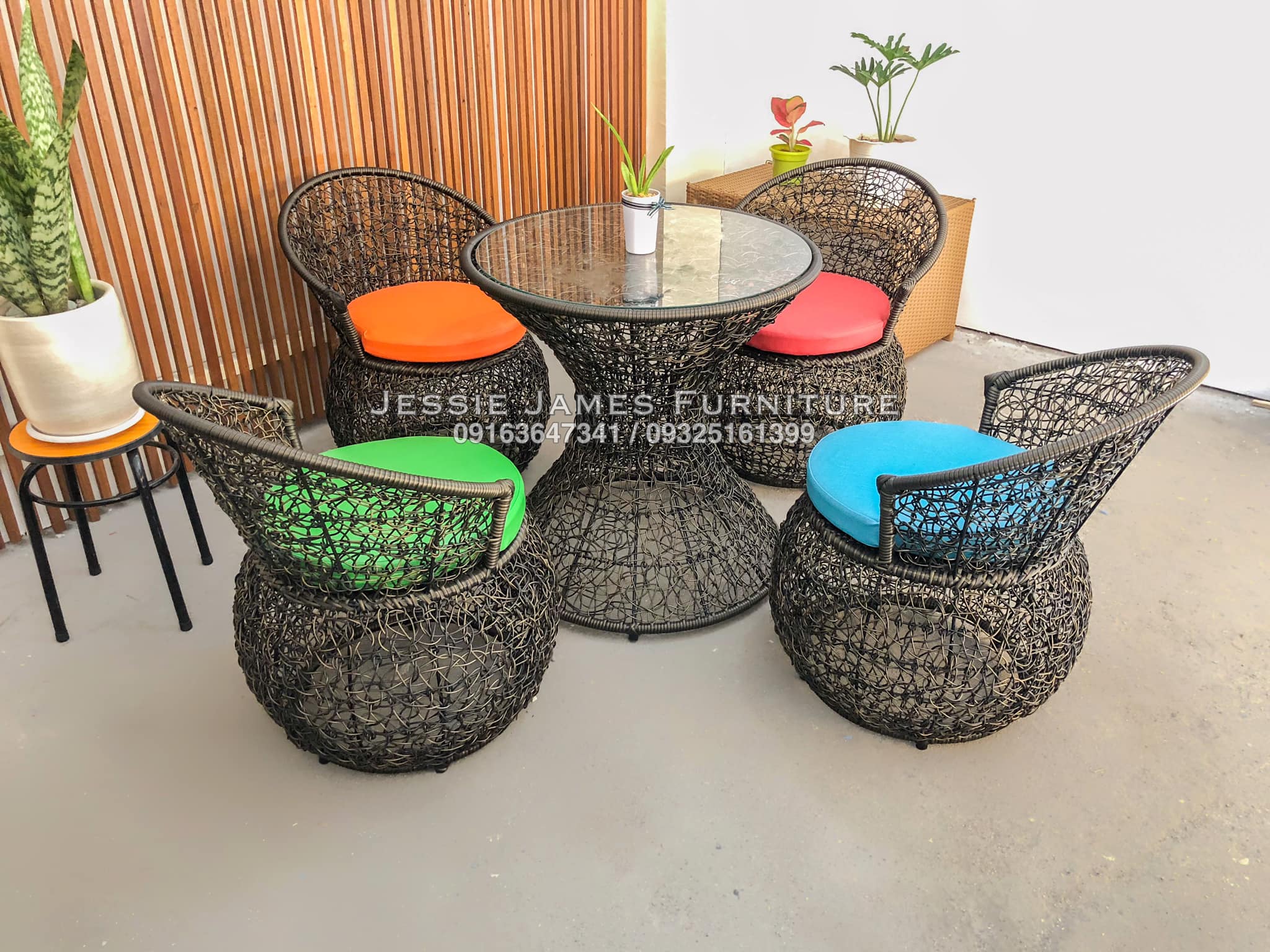 Jessie James Furniture - Rattan 4-seater Dining Set delivered to our ...
