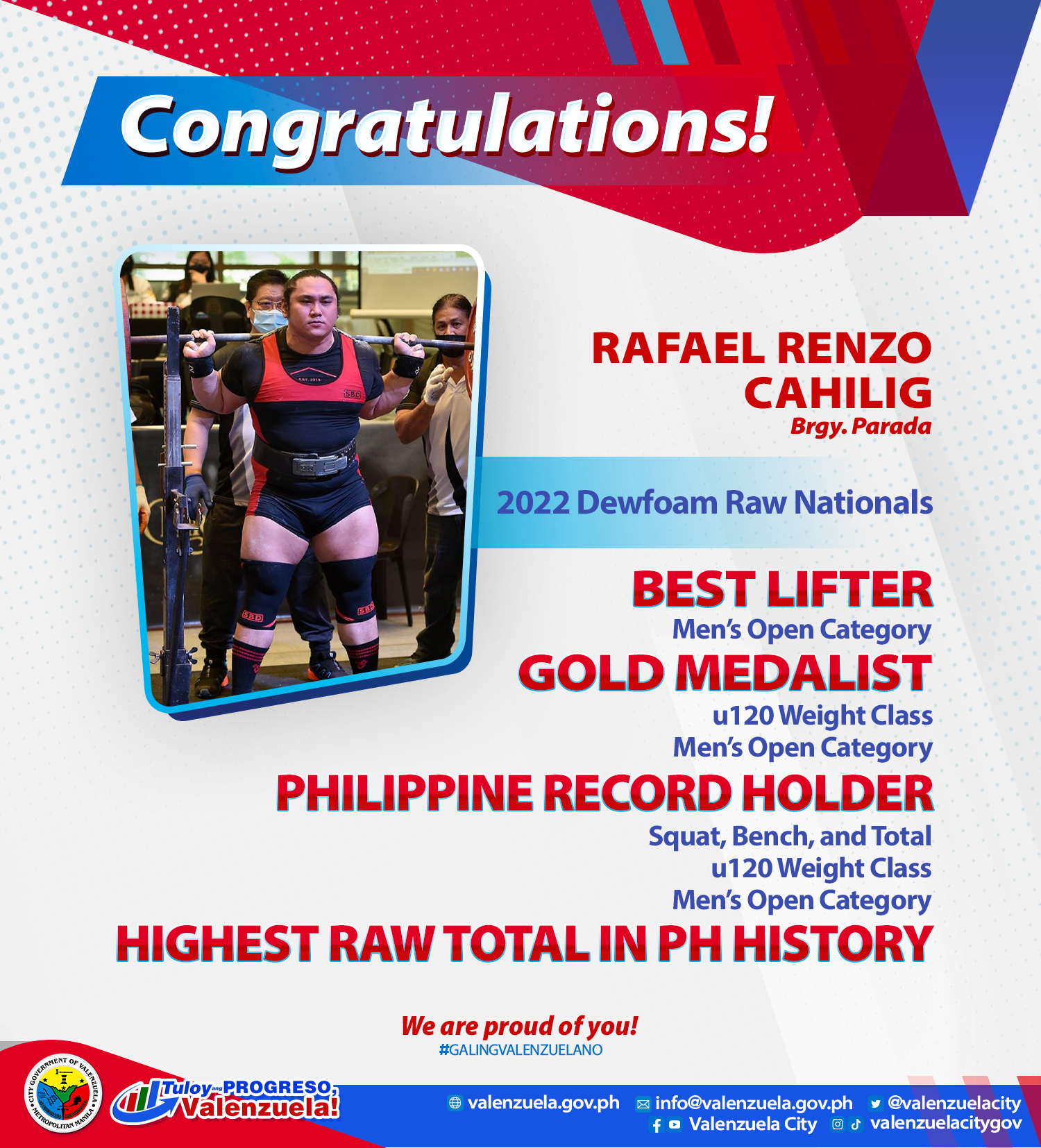 Valenzuela City - Congratulations to Rafael Renzo Cahilig... | Facebook