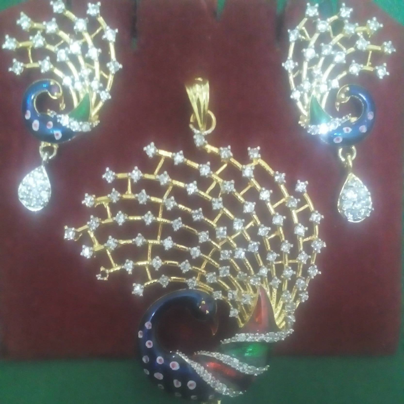 Beautiful Ganpati-inspired antique necklace set with matching earrings ...
