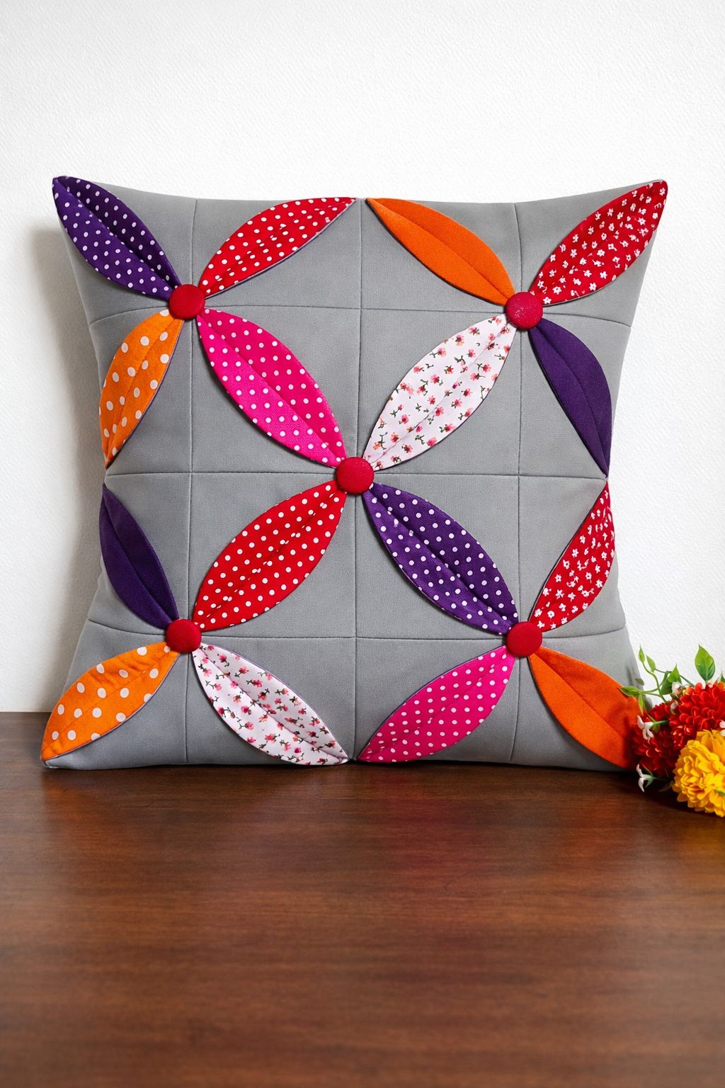 Indah - Flower Quilt Block Pillow Cushion ️ | Facebook