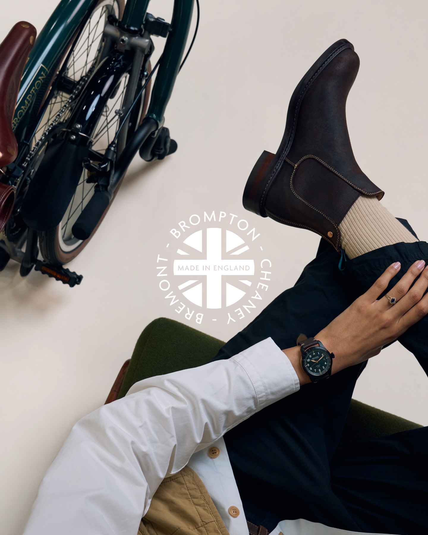 Makers seriesの第一弾となる「Brompton x Bremont x Cheaney P Line 