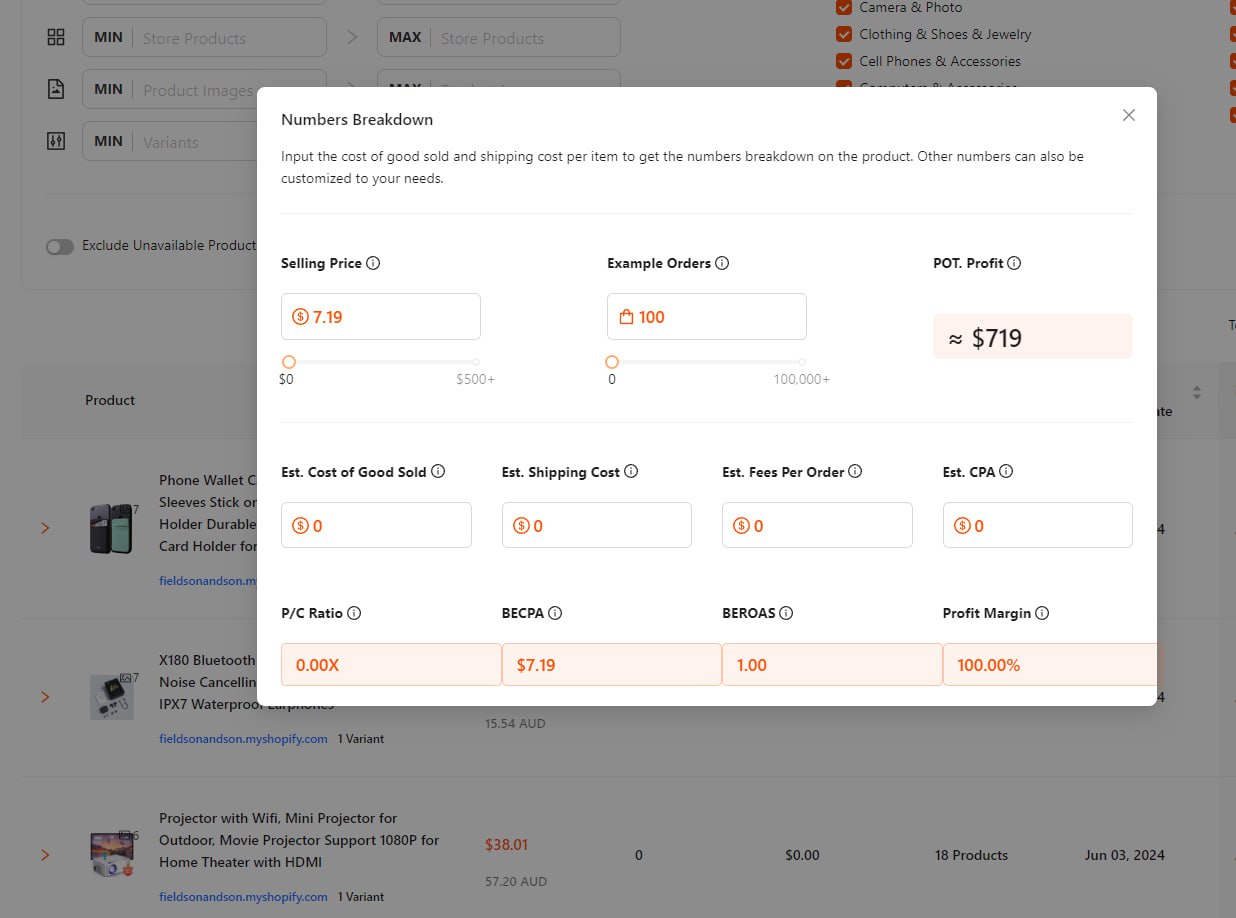 Dropship Ecommerce - Spy Pro
