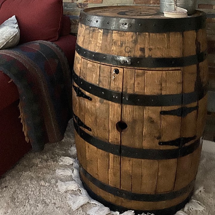 A nice liquor cabinet made out of... - Rocking K Barrelworks