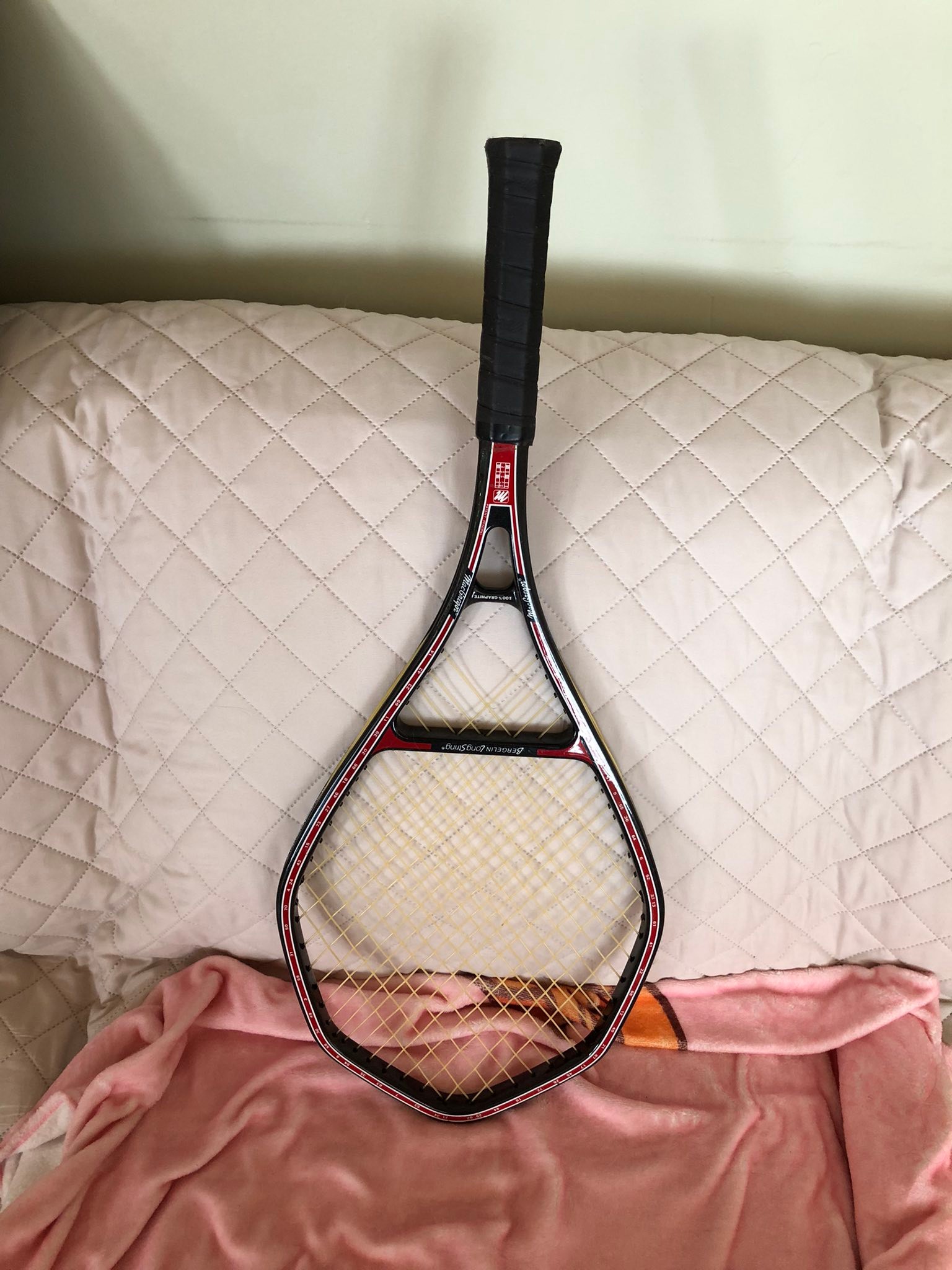 MacGregor Bergelin long string tennis racket