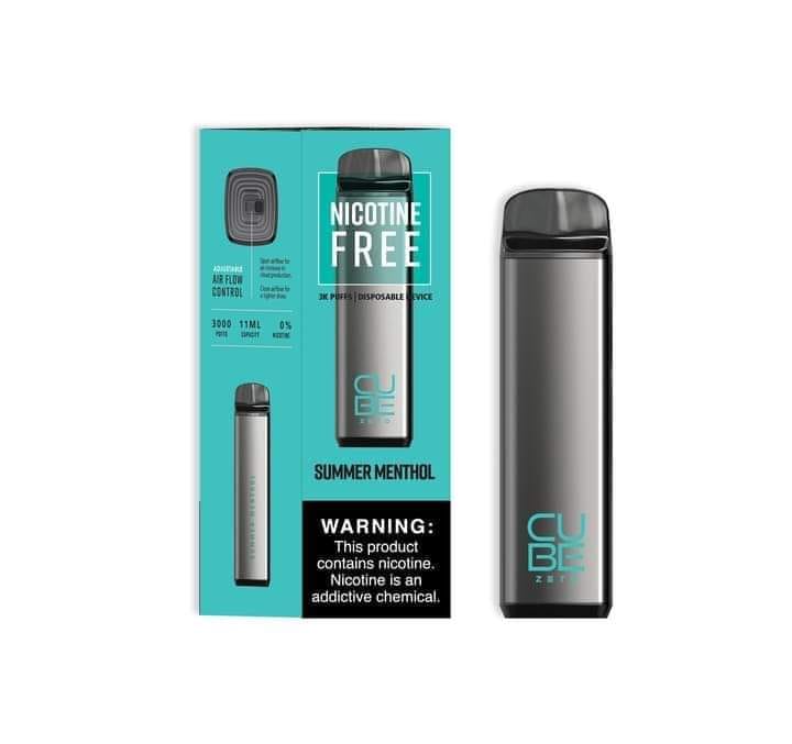 disposable vape without menthol VaporTech Cube Zero Summer device provides 3000 puffs of nicotine free flavor. Enjoy adjustable airflow and long-lasting flavor with the latest e-cigarette device from VaporTech USA. This pen delivers Uwell Caliburn X Matte Black Add Free Nic Salt:VU9 Lemon Lime 10MG Voopoo Argus Pod System