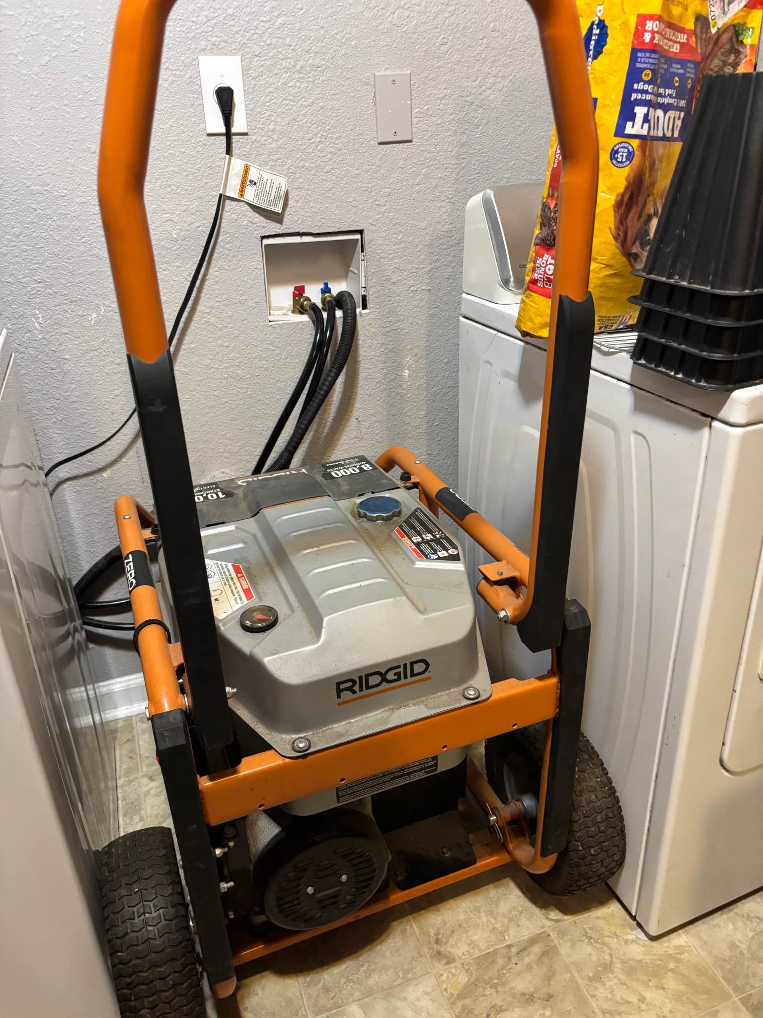Ridgid generator (8,000 running watts) 10,000 starting watts ...
