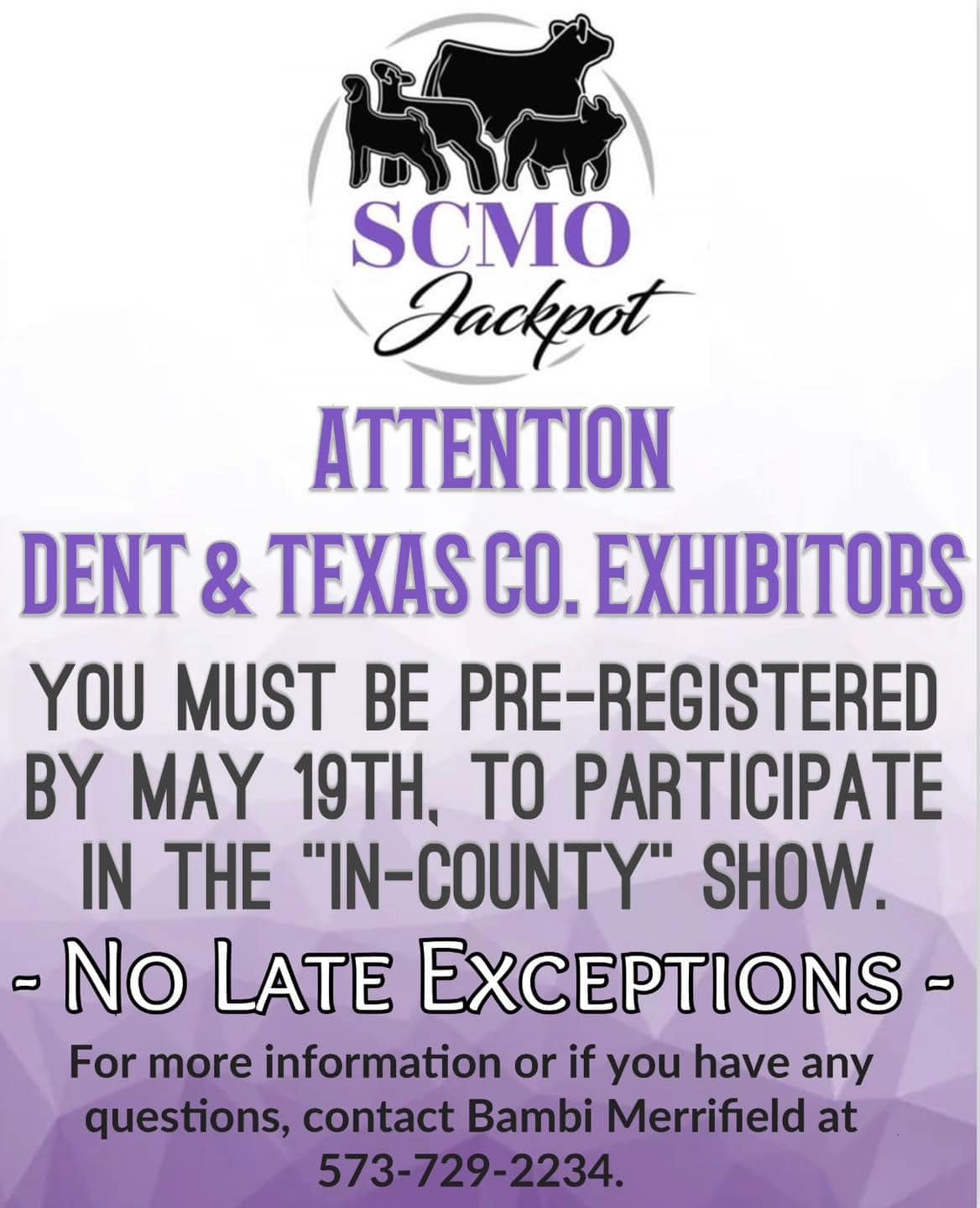 ‼️ATTENTION DENT & TEXAS COUNTY... - SCMO Jackpot Show | Facebook