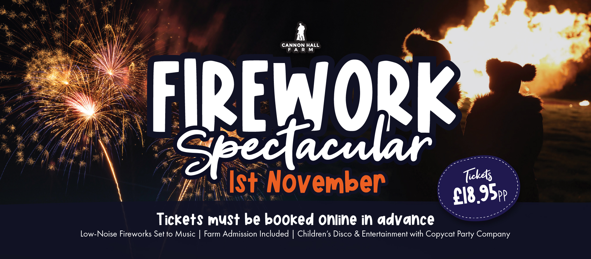 Bonfire + Firework Spectacular at Cannon Hall Farm