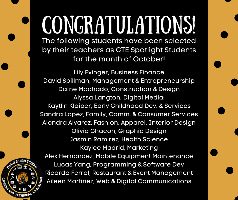 Congratulations to these students for... - Turner High School | Facebook