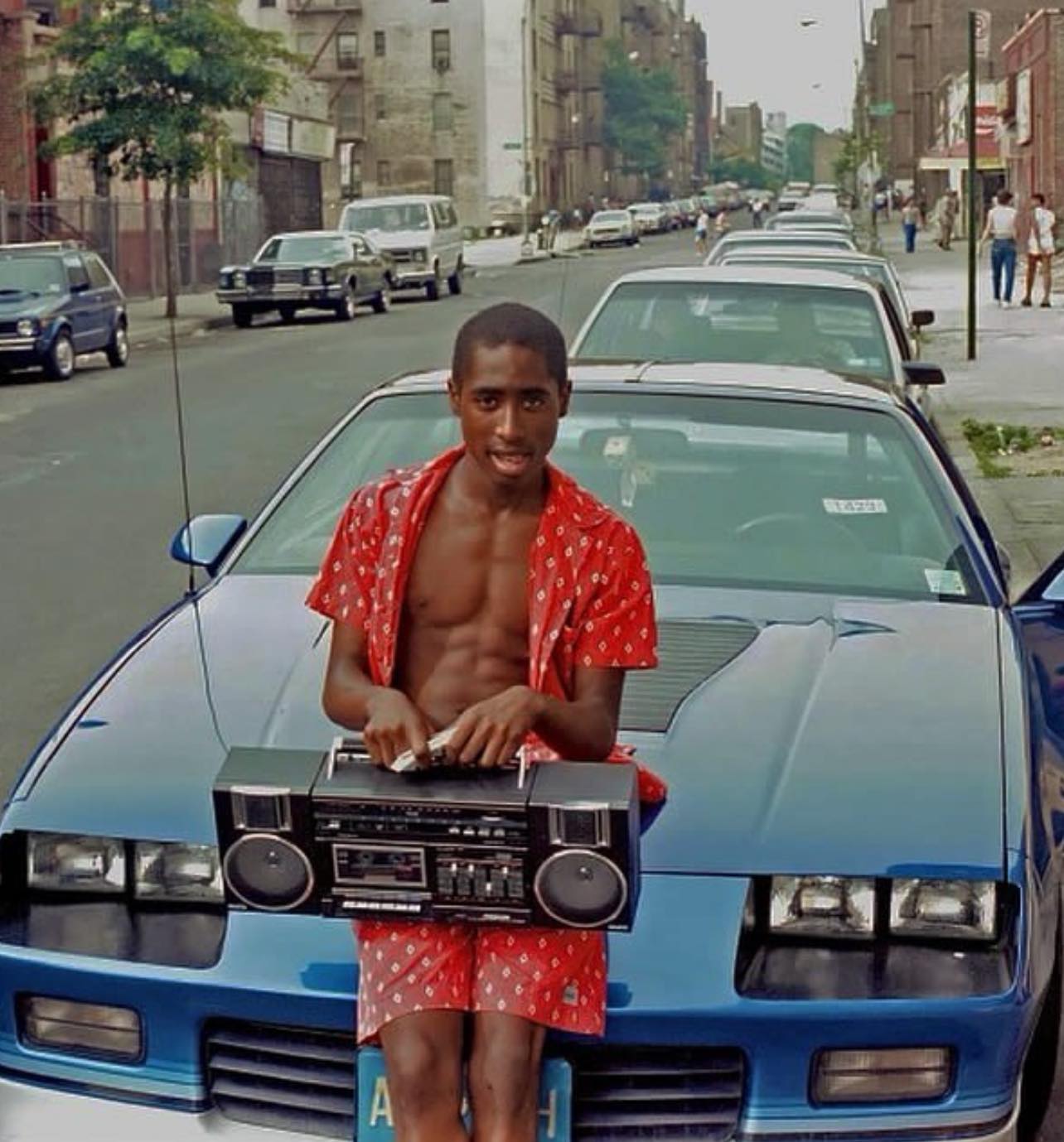Tupac Shakur at age 15 on 183rd Street and Creston Avenue in the