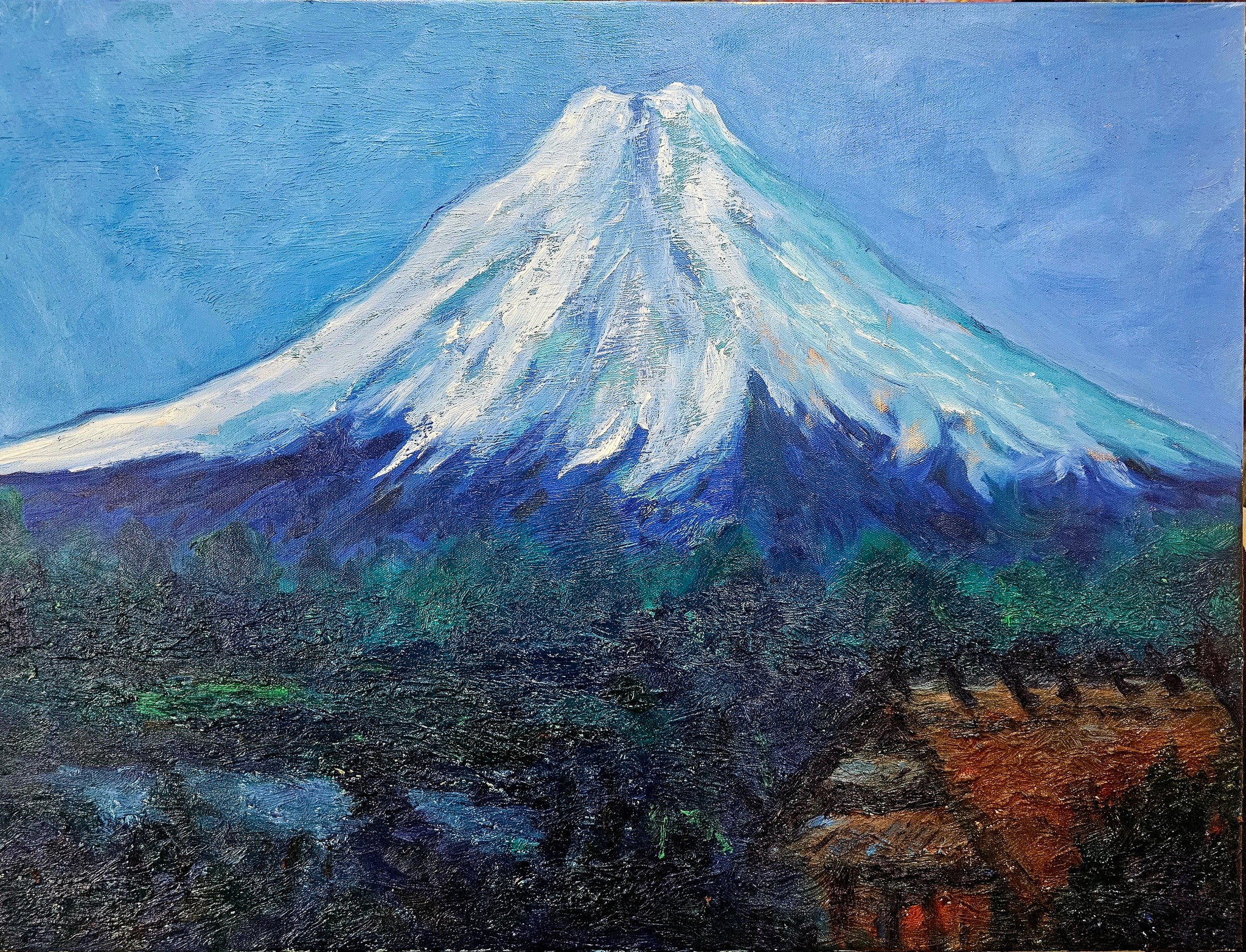 Fuji Oil on canvas 0.60x 0.80 m.