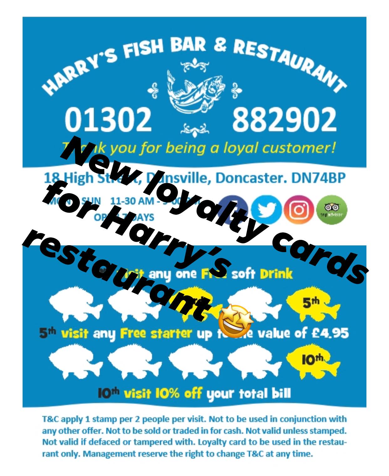 Check out our new loyalty... - Harry's Fish Bar Dunsville | Facebook