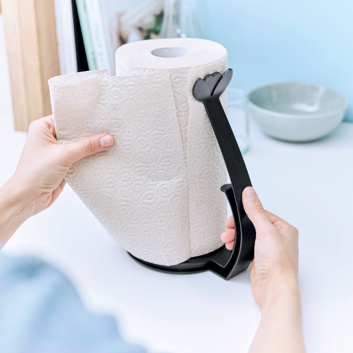 Porte Sopalin, Porte Rouleau Papier Cuisine, Porte Essuie Tout de Cuisine sous l'armoire, Support Essuie Tout | Derouleur Essuie Tout | Support Sopalin Pas de Perçage (A-31,5CM