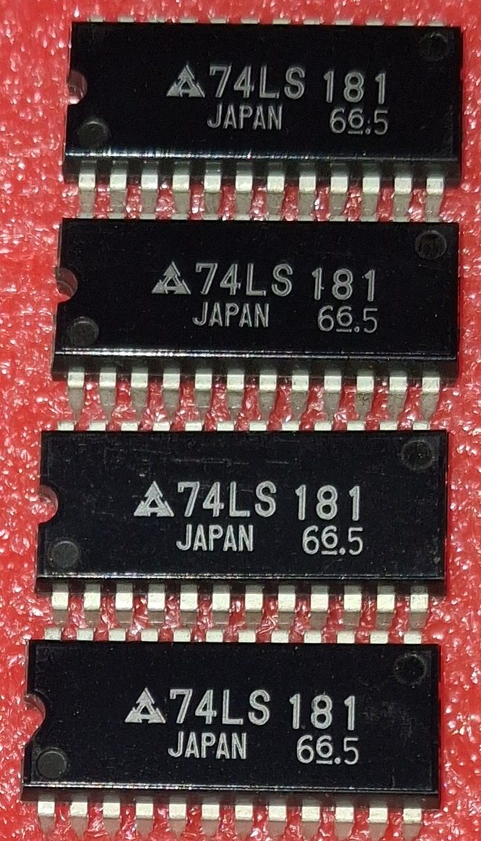 Matsushita datasheet for 74LS181 logic chip from 1966?