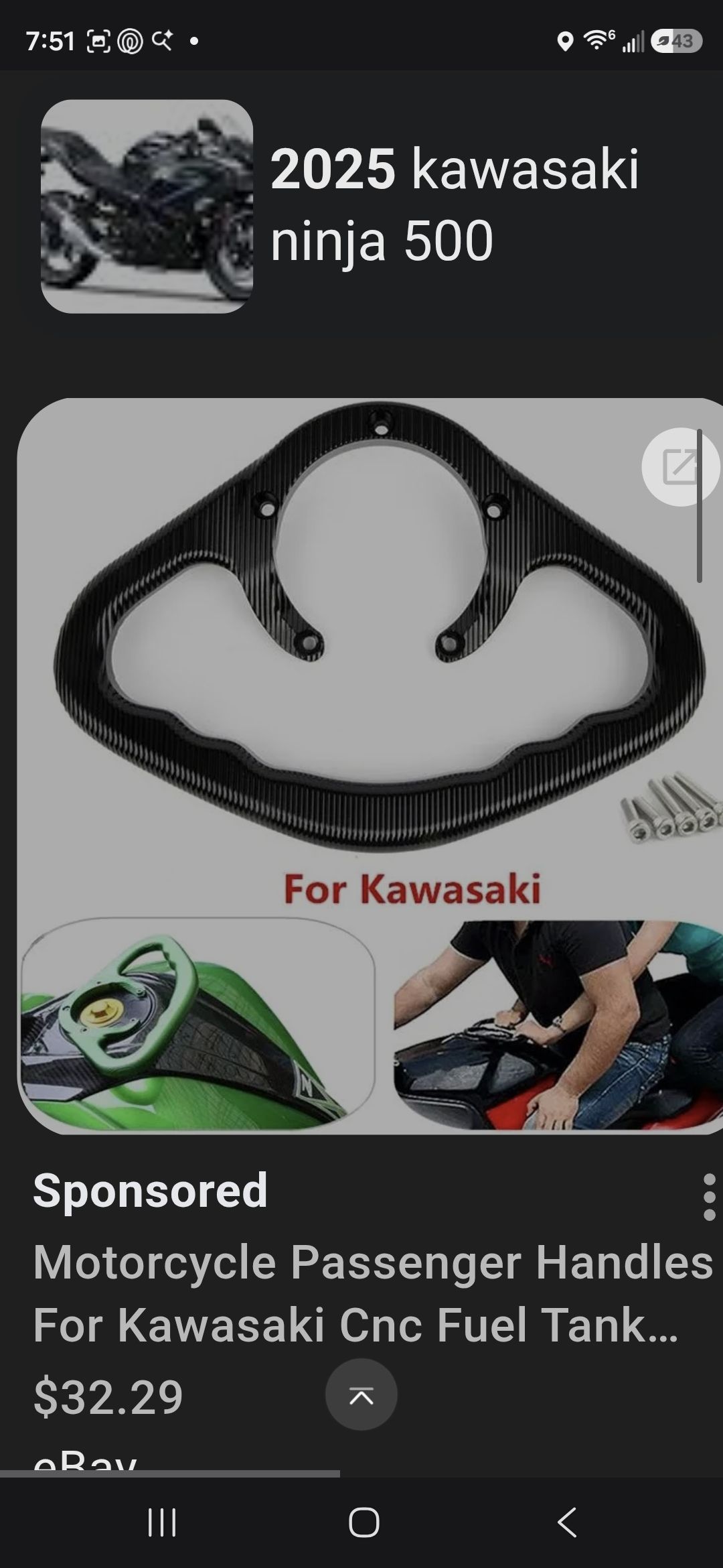 Did anyone find a handler like this for the ninja 500 2026