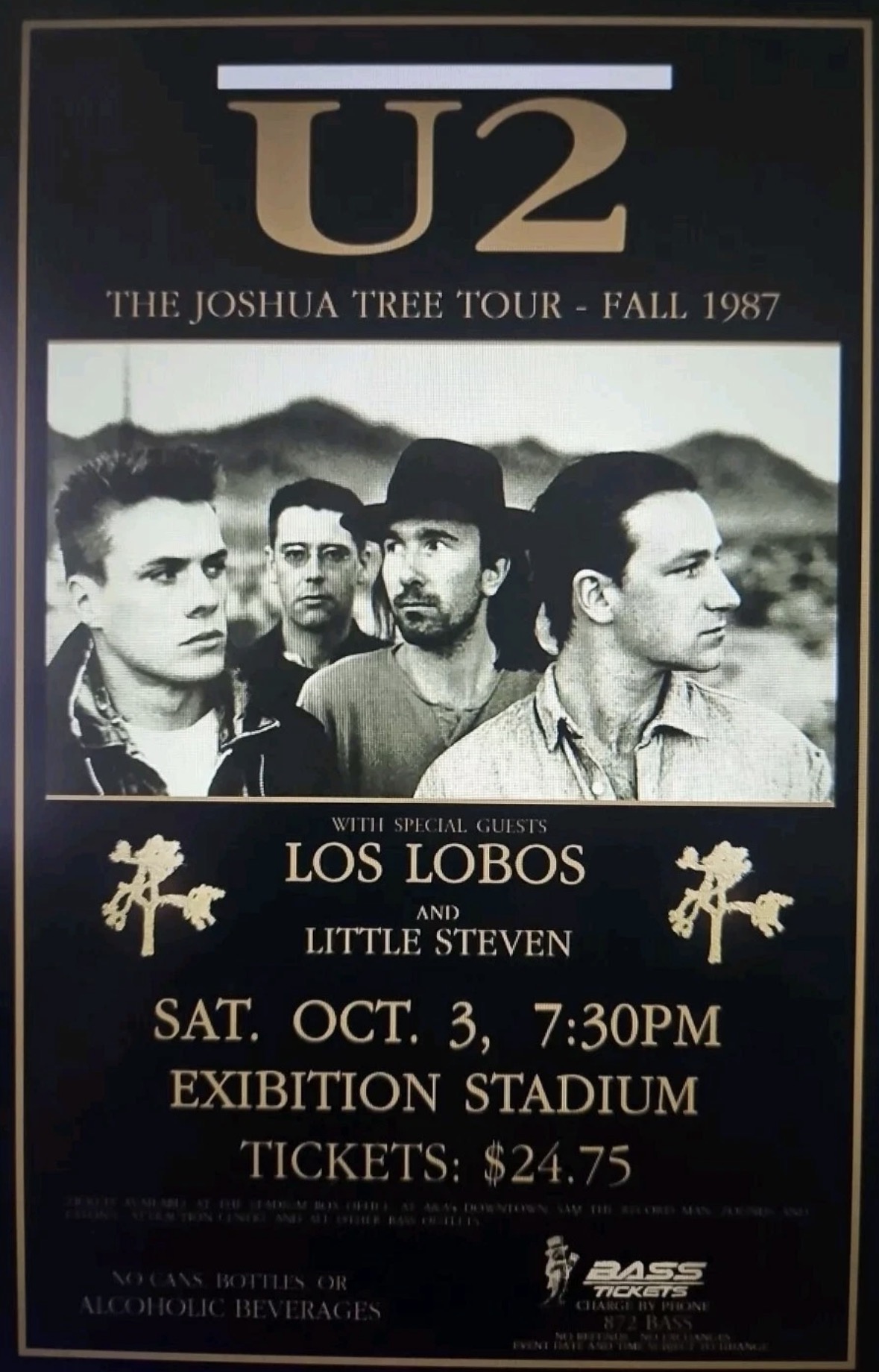 U2 at Murrayfield as part of their Joshua Tree tour. (1987) Pic