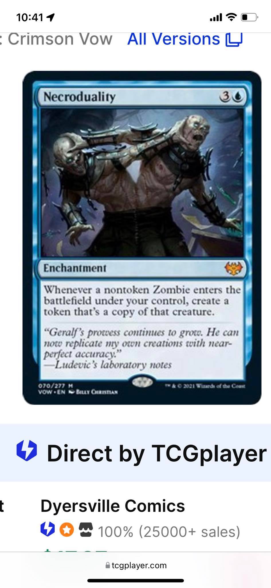 Sorrow's Path Magic: the Gathering card is awesome