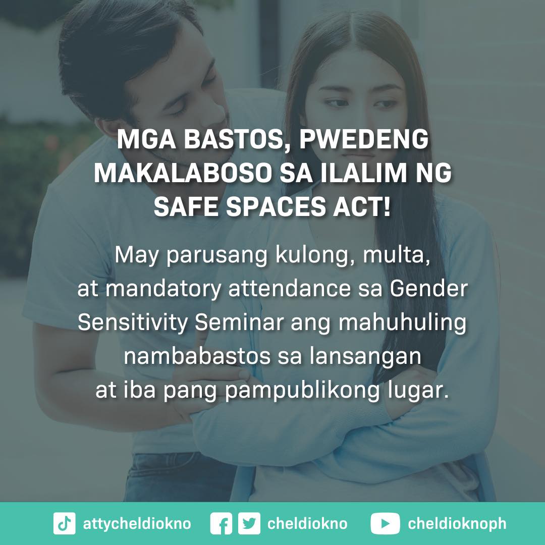 Chel - NARITO ANG MGA PARUSA PARA SA MGA LALABAG SA SAFE SPACES ACT ...