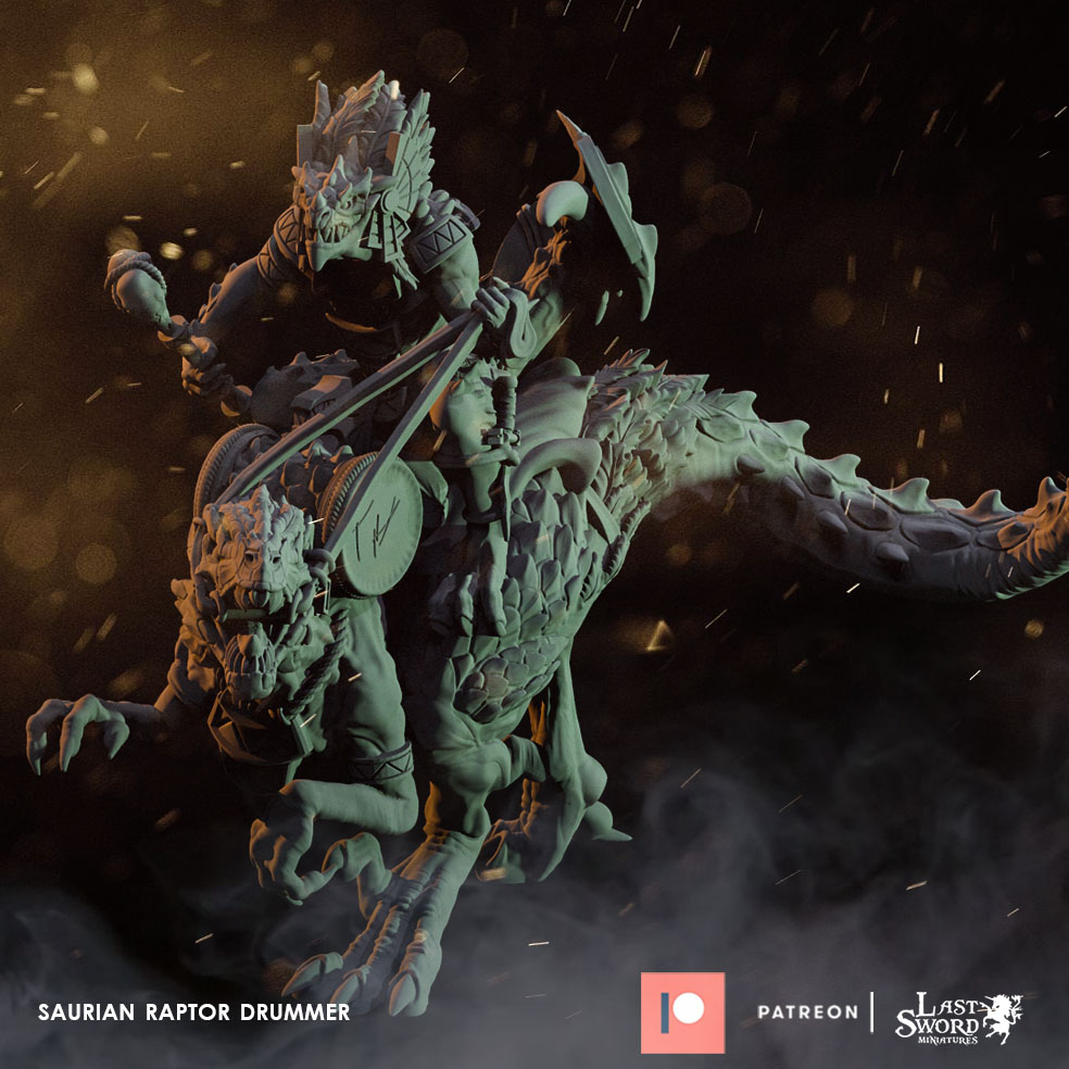 March preview: Saurian Raptor... - Last Sword Miniatures | Facebook