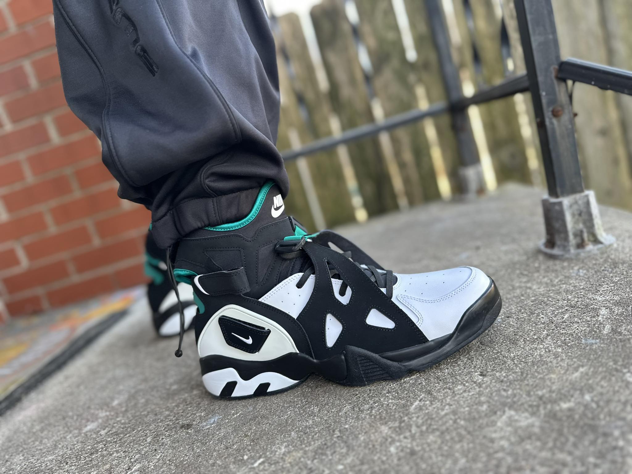 showing off 90s or early 2000s shoes