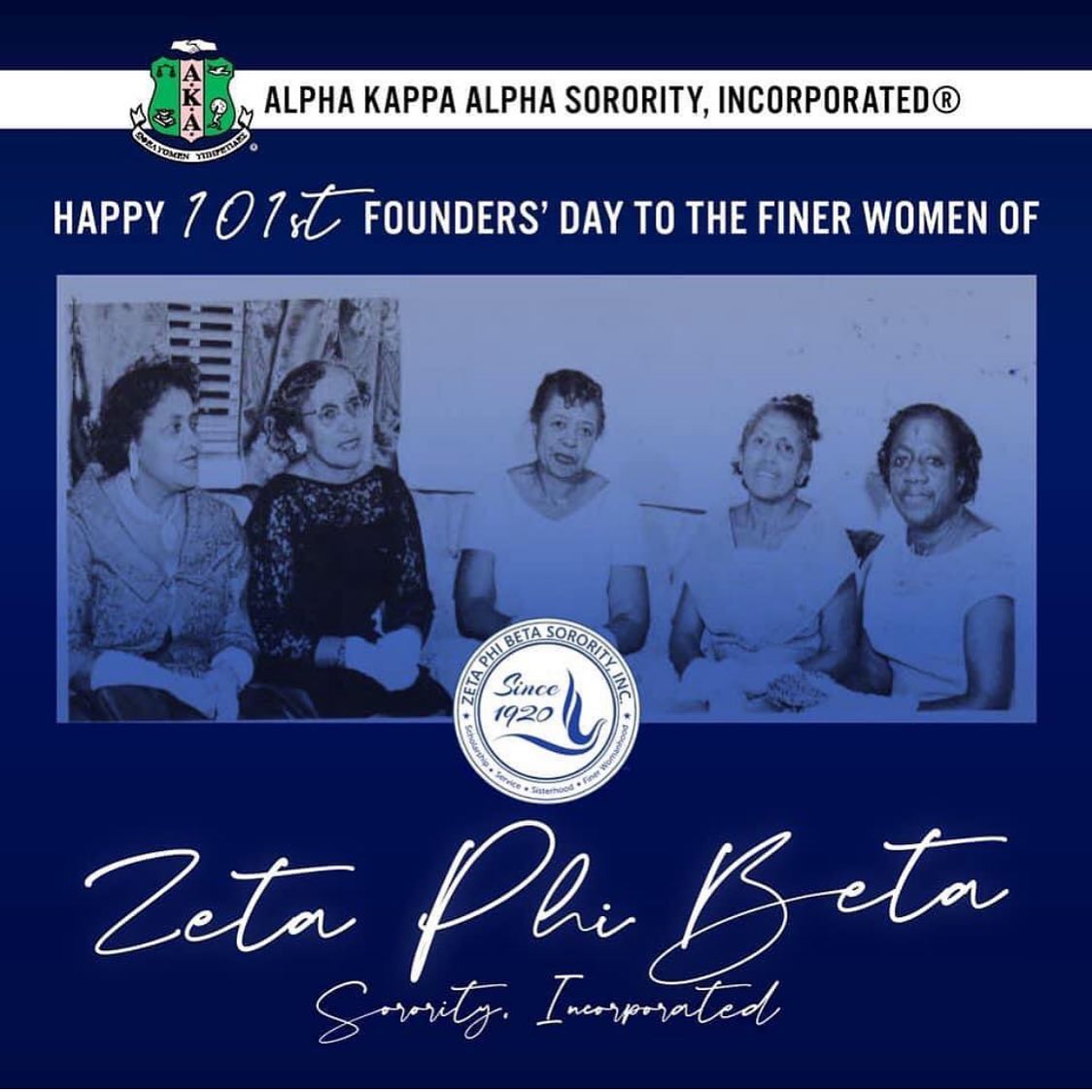 Happy Founders’ Day to the ladies of Zeta Phi Beta... - Rho Epsilon ...