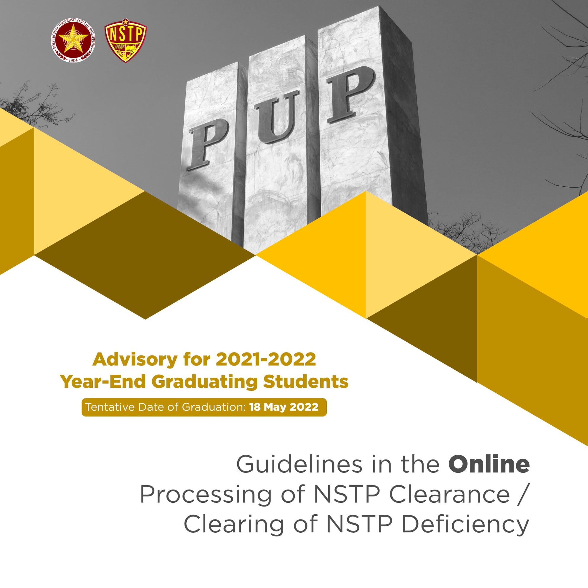[ADVISORY... - PUP National Service Training Program - NSTP | Facebook