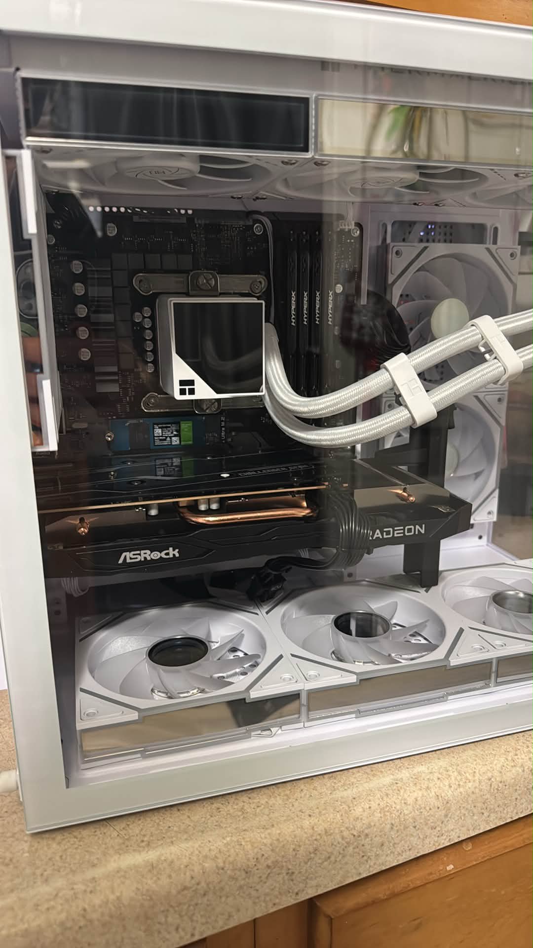 PC build featuring i7 9700k, Asrock z390m pro 4, and Asrock 7600RX