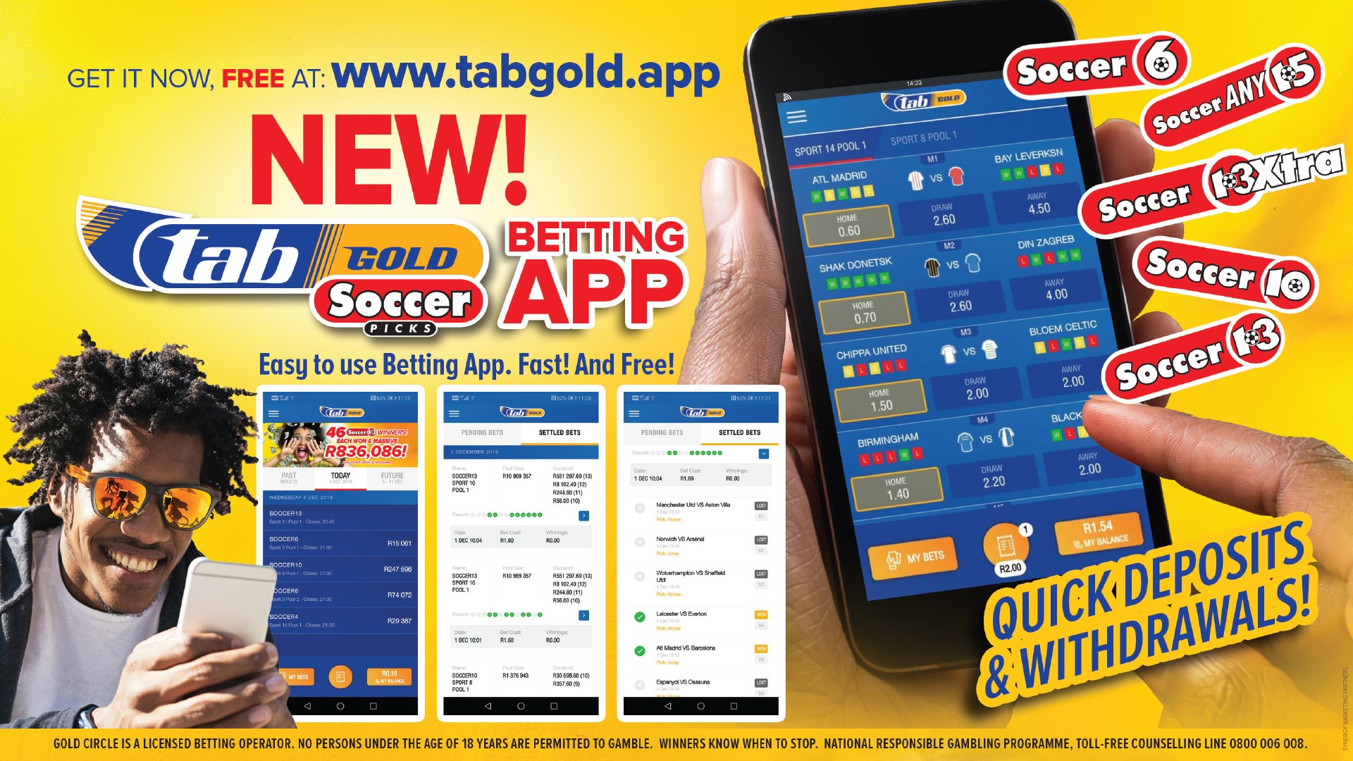 Download the new TabGold Betting App on https://www.tabgold.app