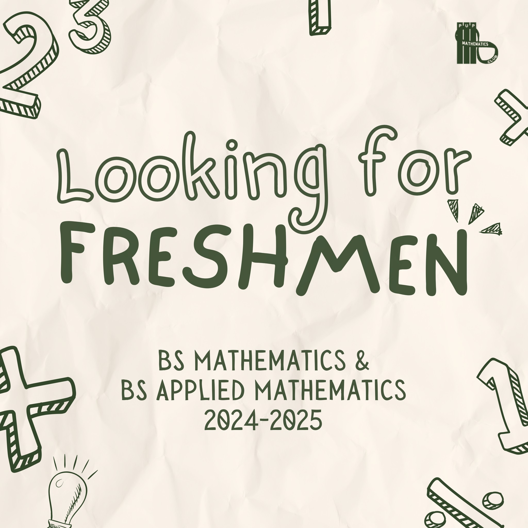 🧑🏻‍🎓 Looking for 𝐁𝐒 𝐌𝐚𝐭𝐡 & 𝐁𝐒... - The PUP Mathematics Club | Facebook