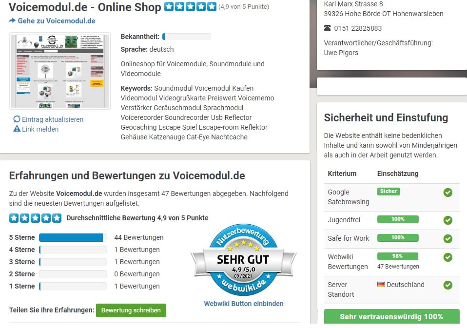 Voice- und Soundmodule auf www.voicemodul.de