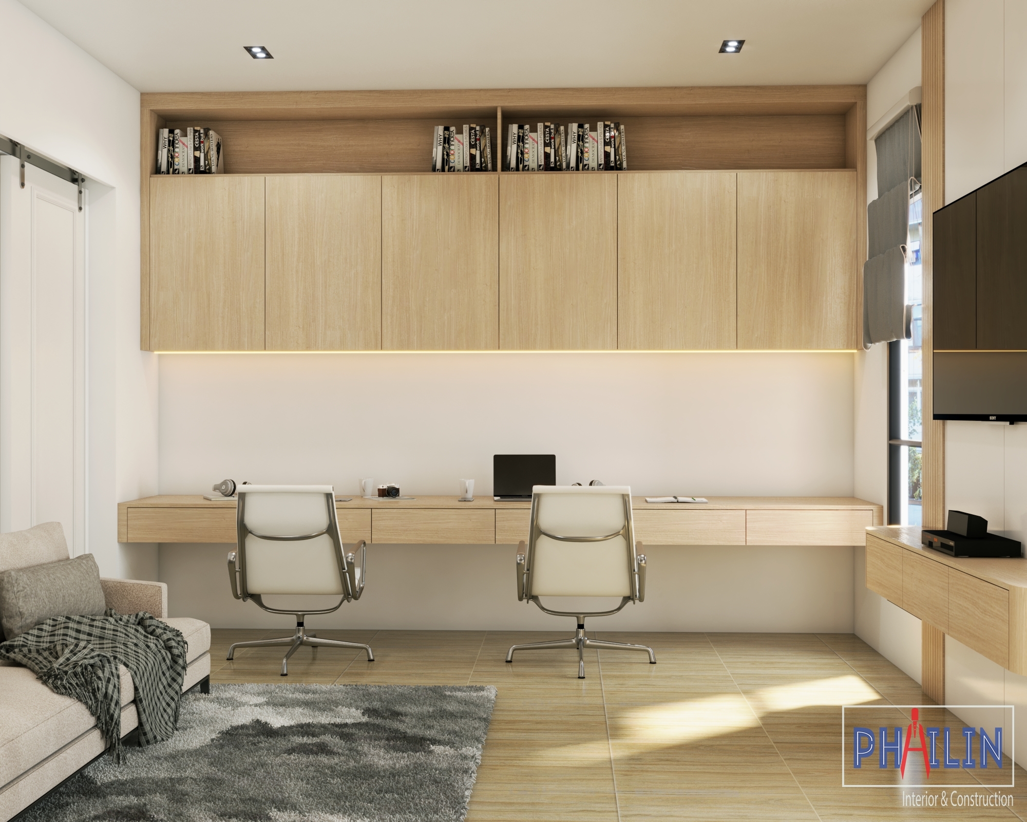 ห้องทำงาน... - Phailin interior design รับออกแบบตกแต่งภายใน | Facebook