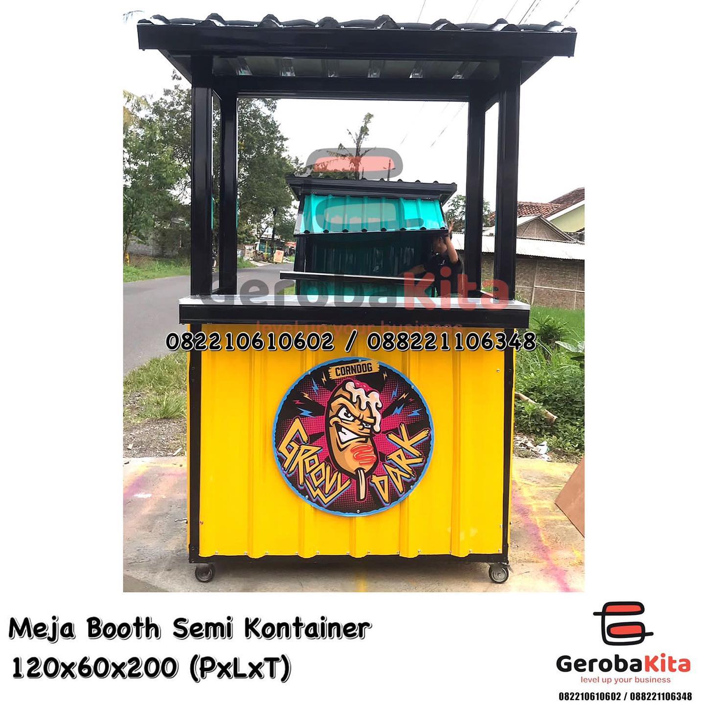 Meja Booth Semi Container 120x60x200... - gerobakkita_jogja
