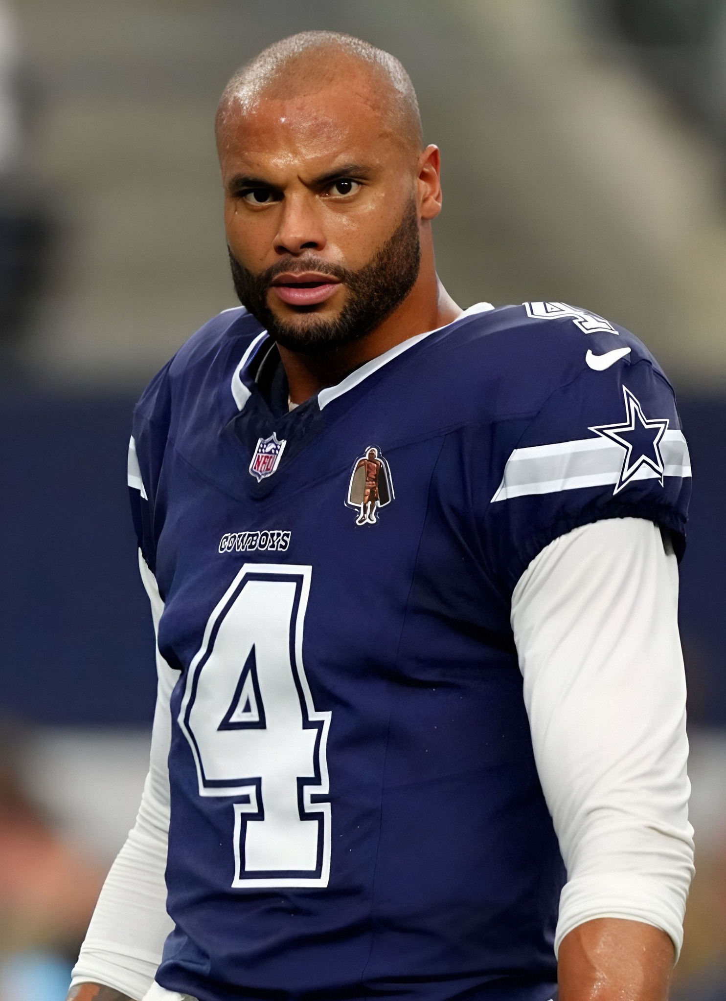 Cowboys Quarterback Dak Prescott was wearing a vintage Cowboys