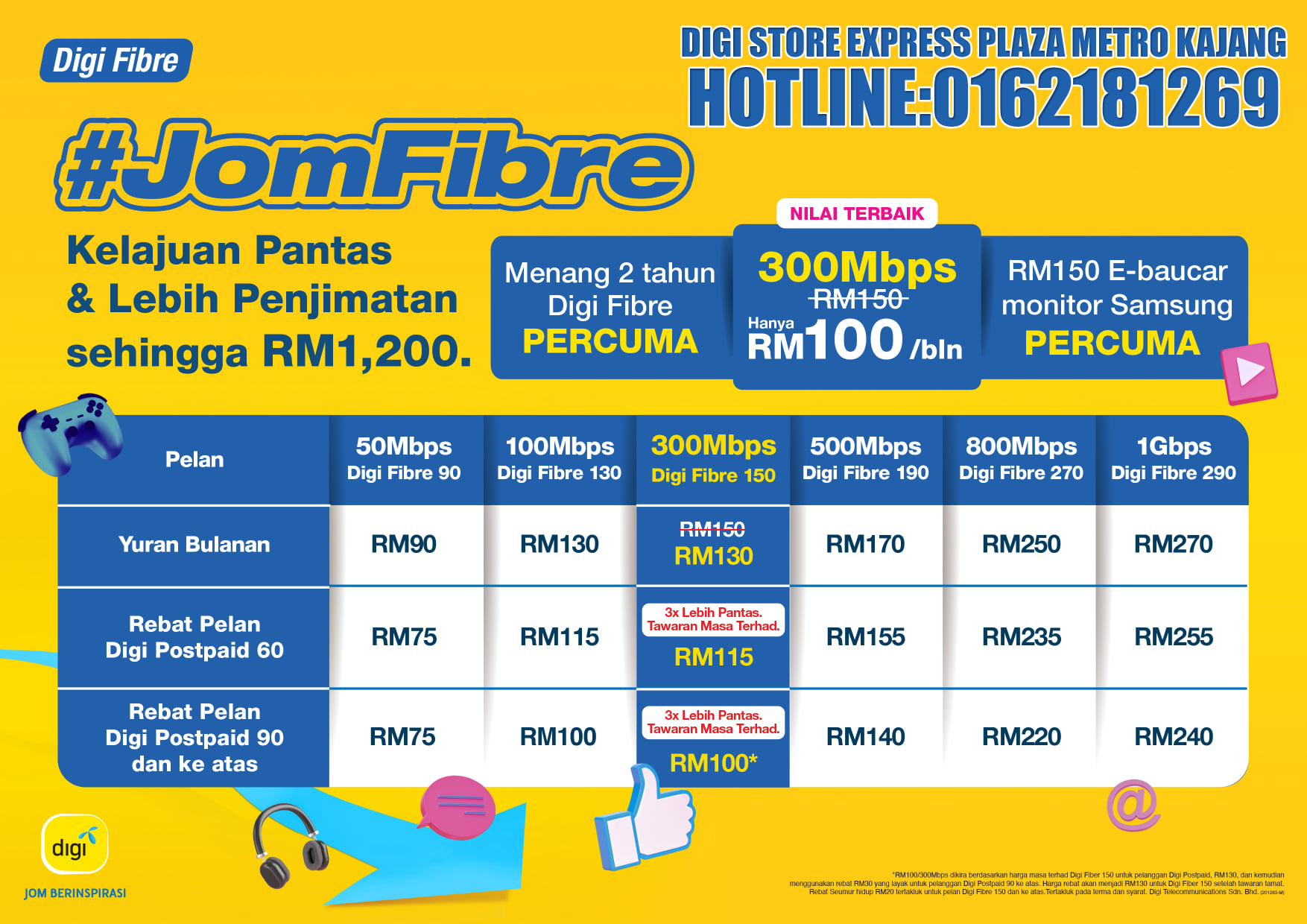 🤩𝗬𝗮, 𝗸𝗮𝗺𝗶 𝗯𝗲𝗿𝘀𝗲𝗱𝗶𝗮... - Digi Store Express Plaza Metro Kajang