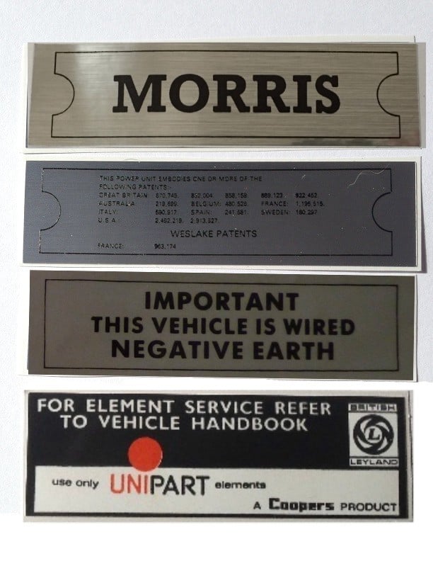 What do you do? We do #MorrisMinor engine bay sticker bundles, that's ...