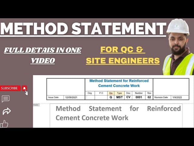 How To Prepare Method Statement|... - Civil Engineer At Site | Facebook