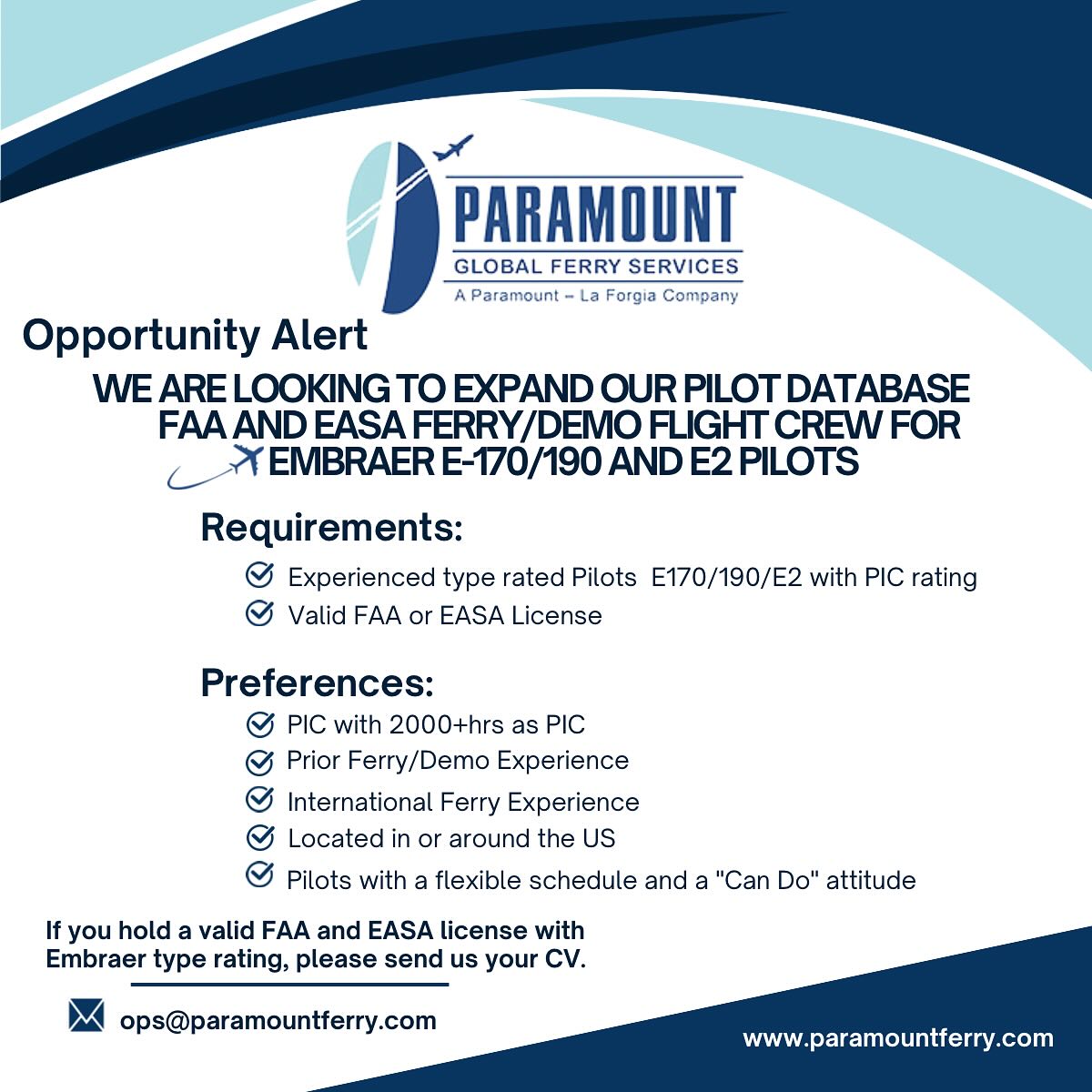Paramount - ️ Paramount Global Ferry Services is expanding its FAA and ...