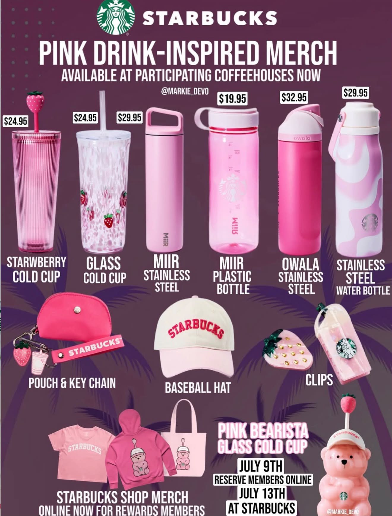 Starbucks Pink Vibes collection now available | Mount Pleasant, WI