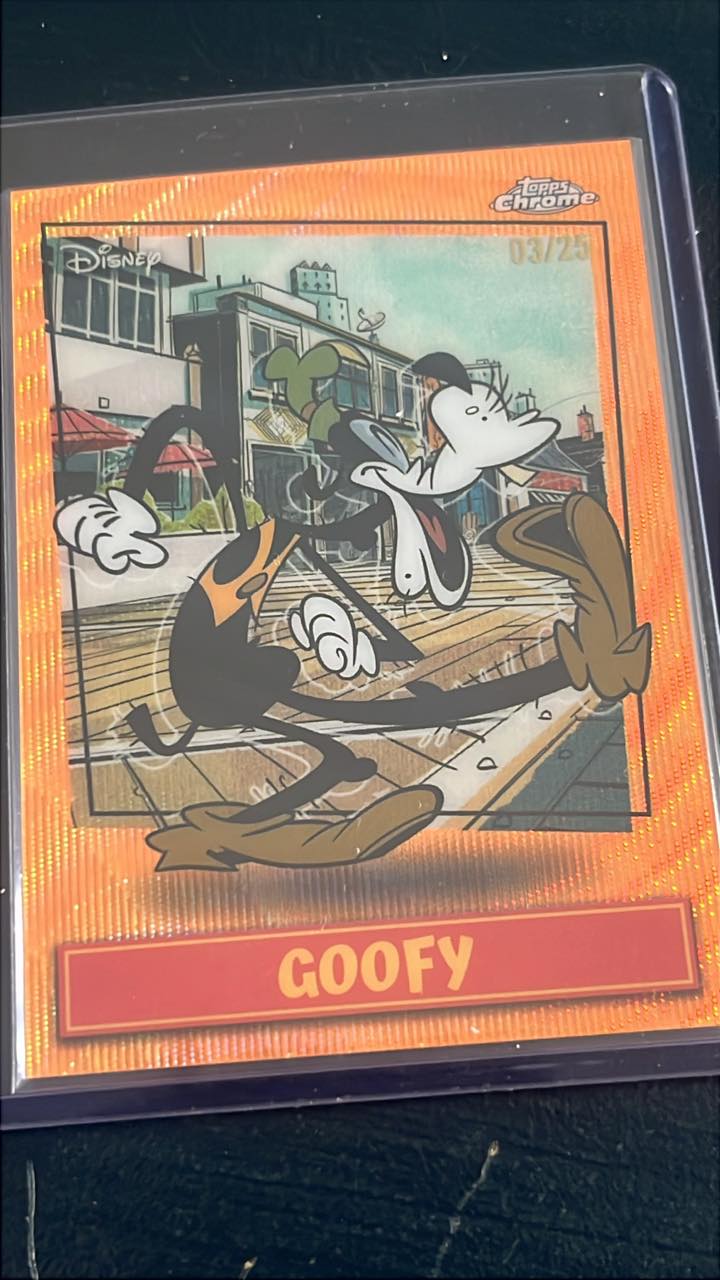 2025 Topps Chrome Disney Max Goofy PSA 10 Refractor Card