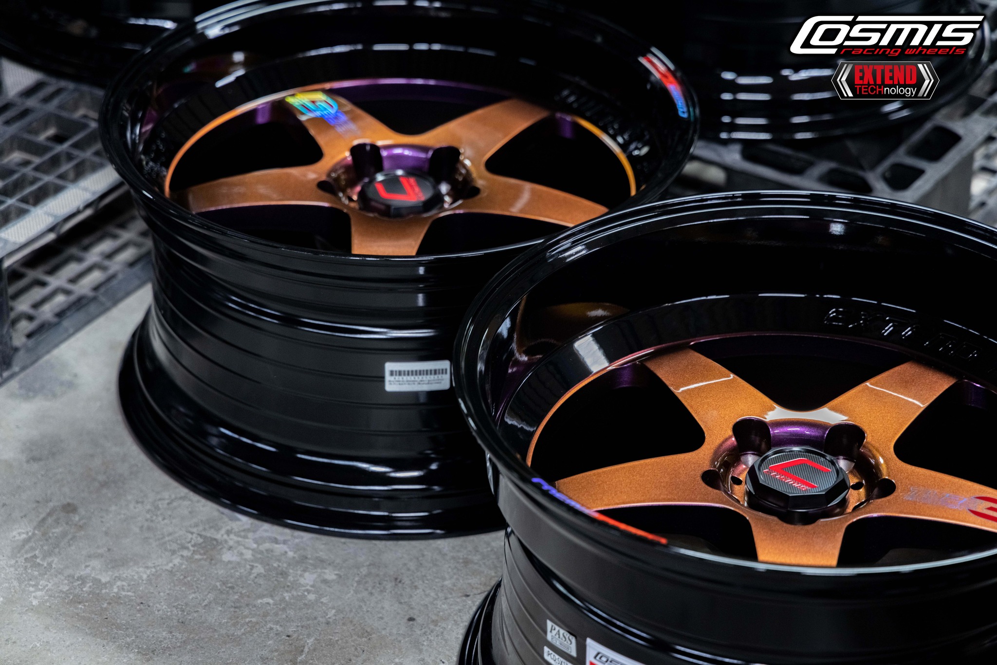 Cosmis Wheel - TYPE-G Purple Violet ขอบดำเงา...