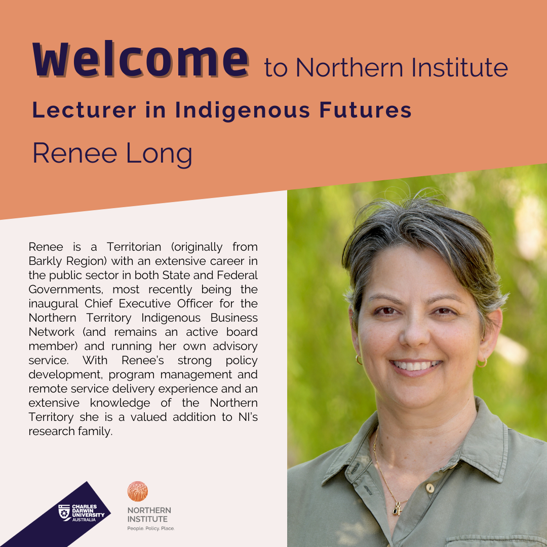 A warm welcome to Renee Long 🎉 Renee... - Northern Institute | Facebook