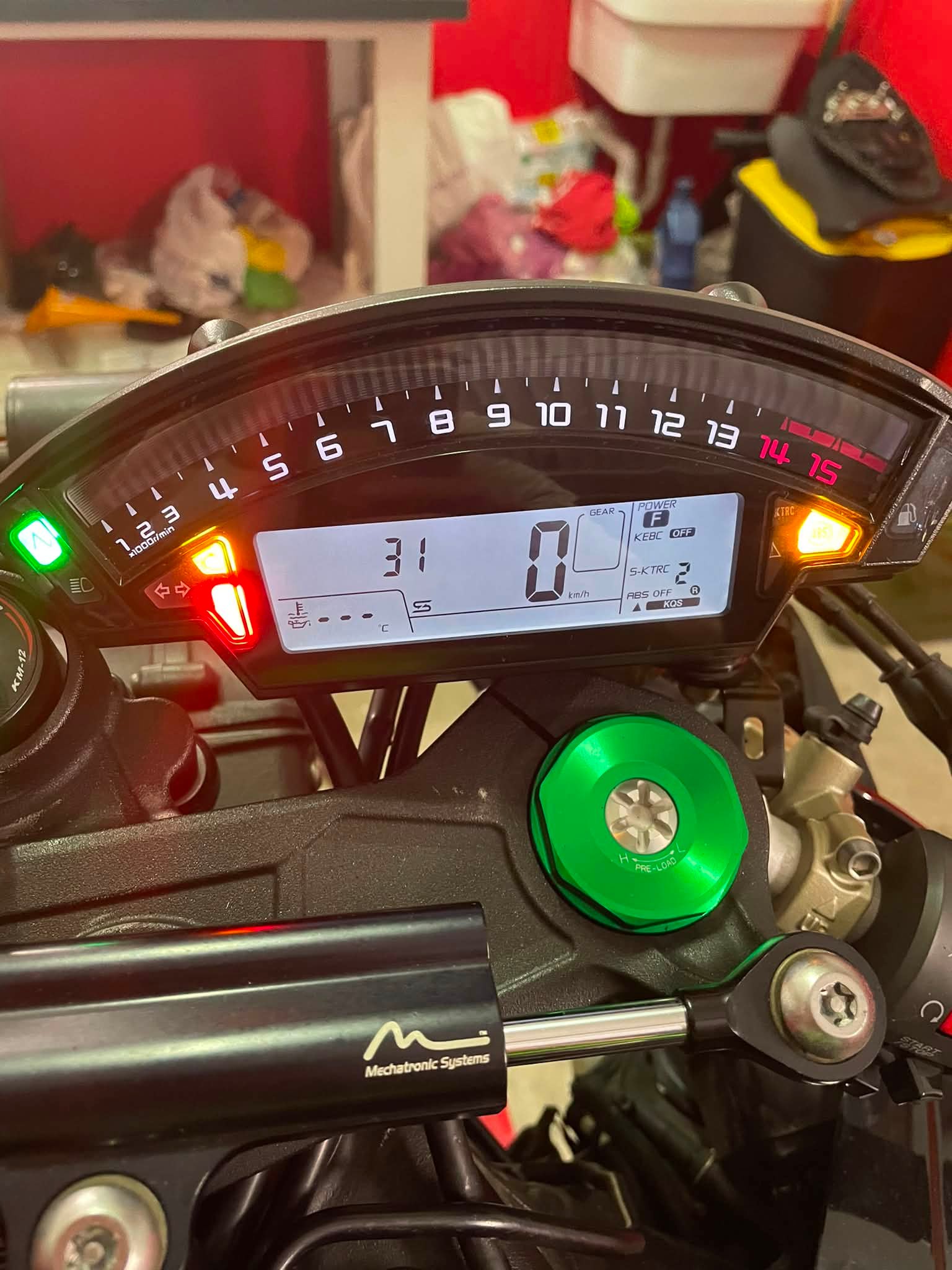 What causes Kawasaki Ninja ZX-10R tilt sensor fault code 31?